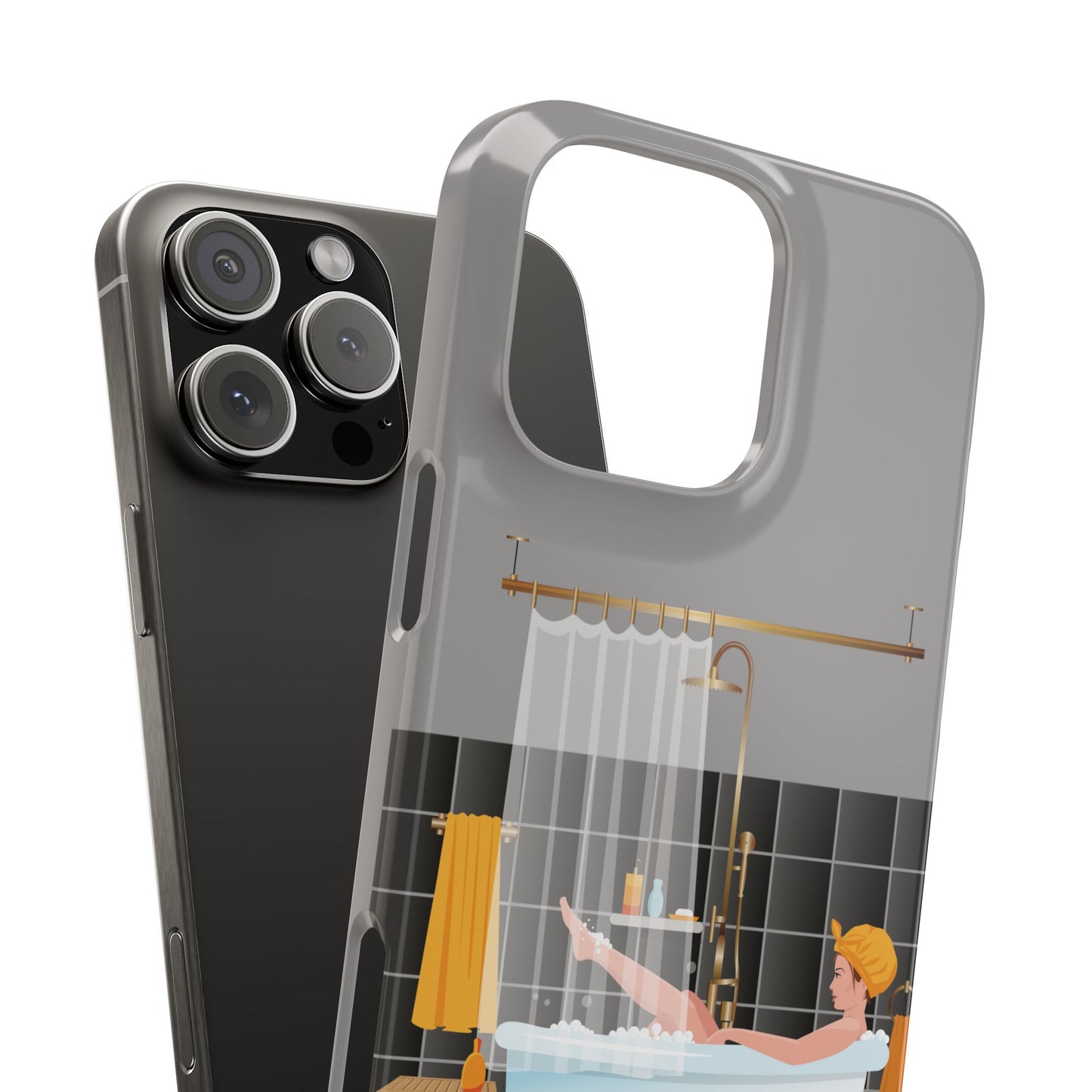 Slim Phone Case | Girl in Bathtub | Elegant & Artistic