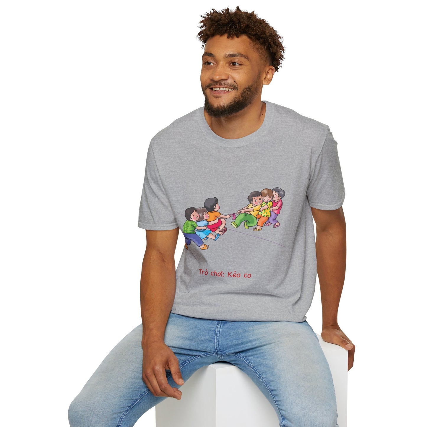 Unisex Softstyle Tee – "Keo Co" | Traditional Vietnamese Tug of War Game