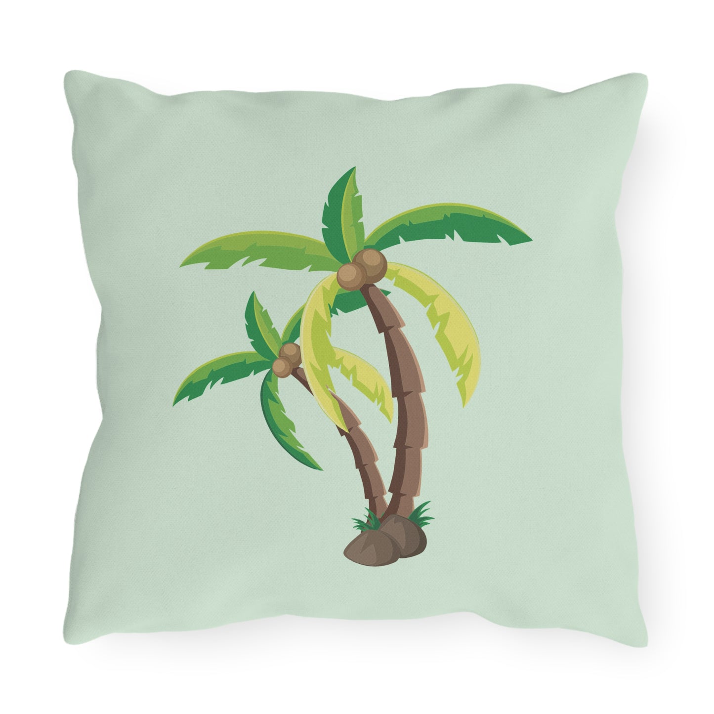 Palm Tree Outdoor Pillow | Tropical Island Vibe Decor