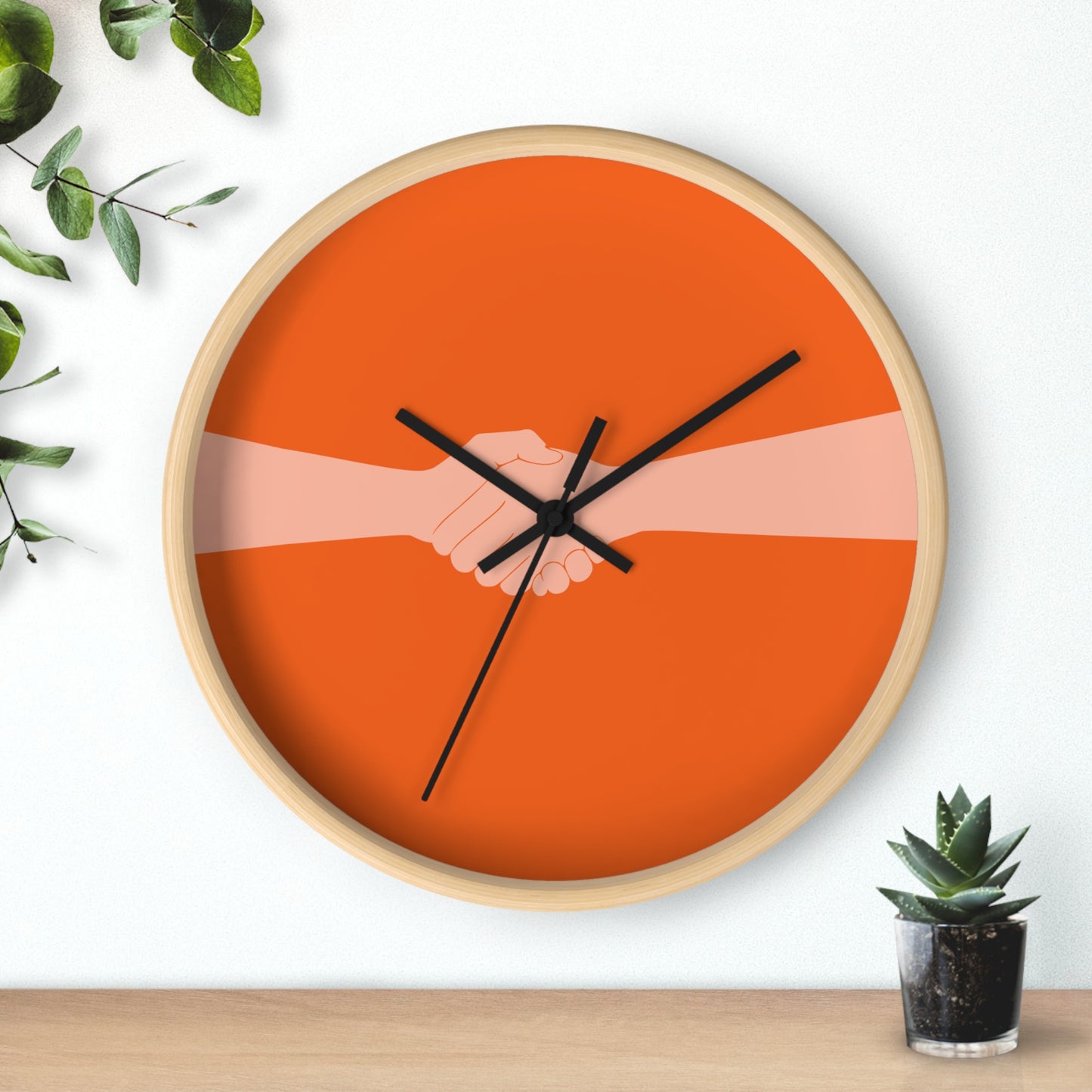 “Orange Connection” Wall Clock | A Symbol of Togetherness