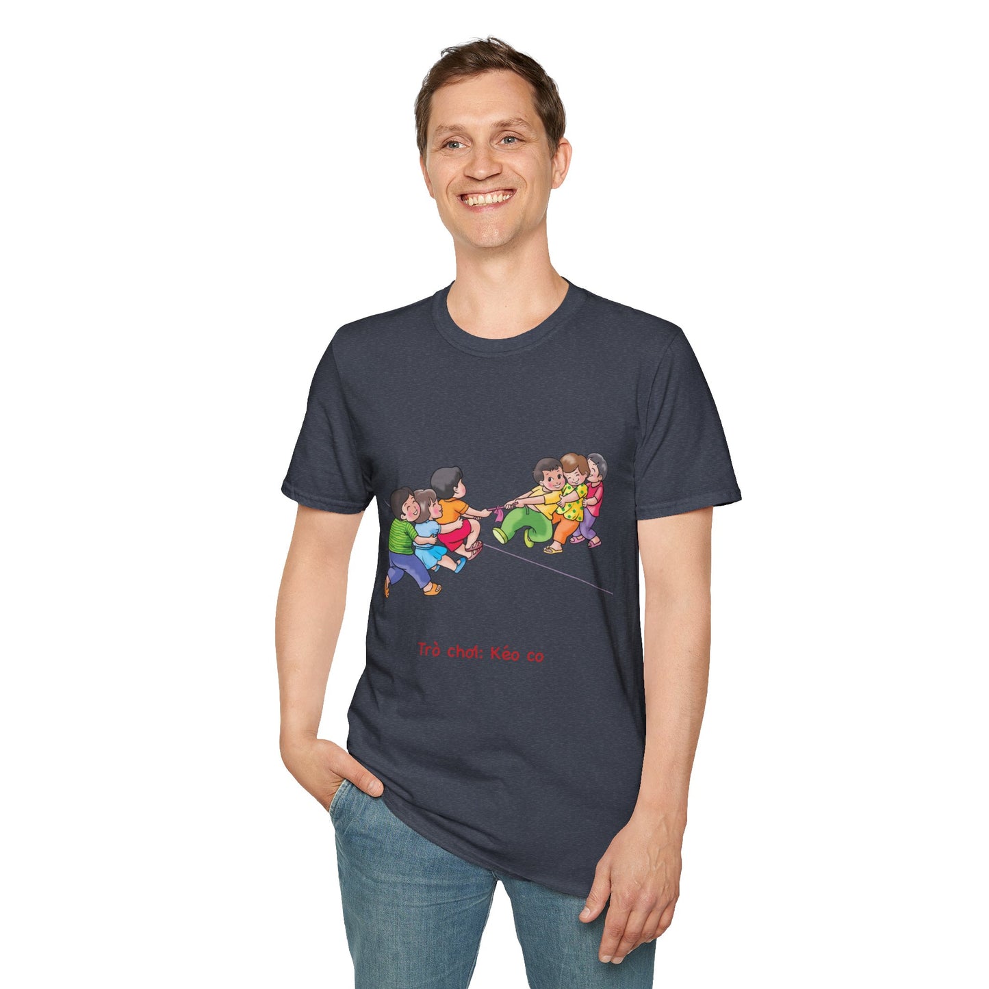 Unisex Softstyle Tee – "Keo Co" | Traditional Vietnamese Tug of War Game
