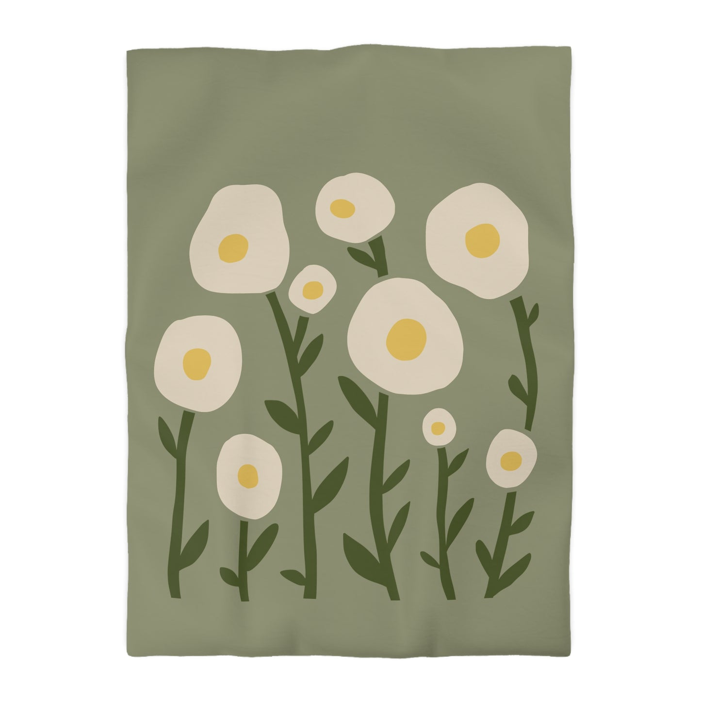 "Sunny Egg Bloom" Microfiber Duvet Cover | Cute & Minimalist Bedroom Vibes