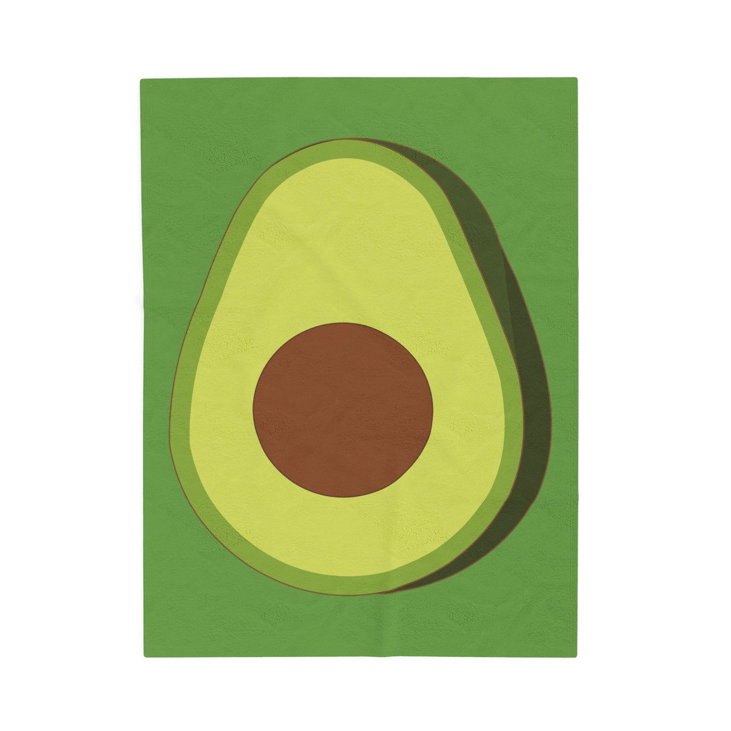 Velveteen Plush Blanket | Halved Avocado Design for Cozy Luxe Comfort