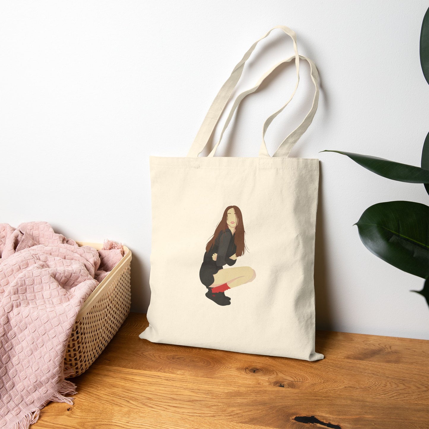 Artistic Girl Posing | Cotton Canvas Tote Bag