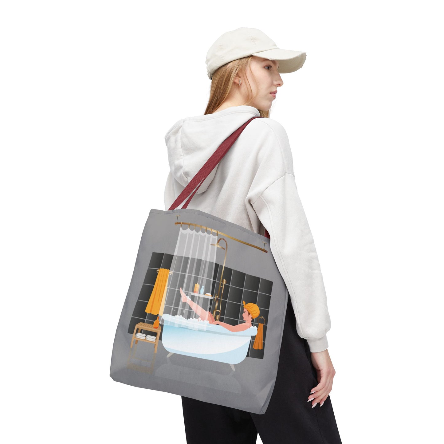 Artistic Tote Bag | Girl in Bathtub | Relaxing & Stylish Accessory