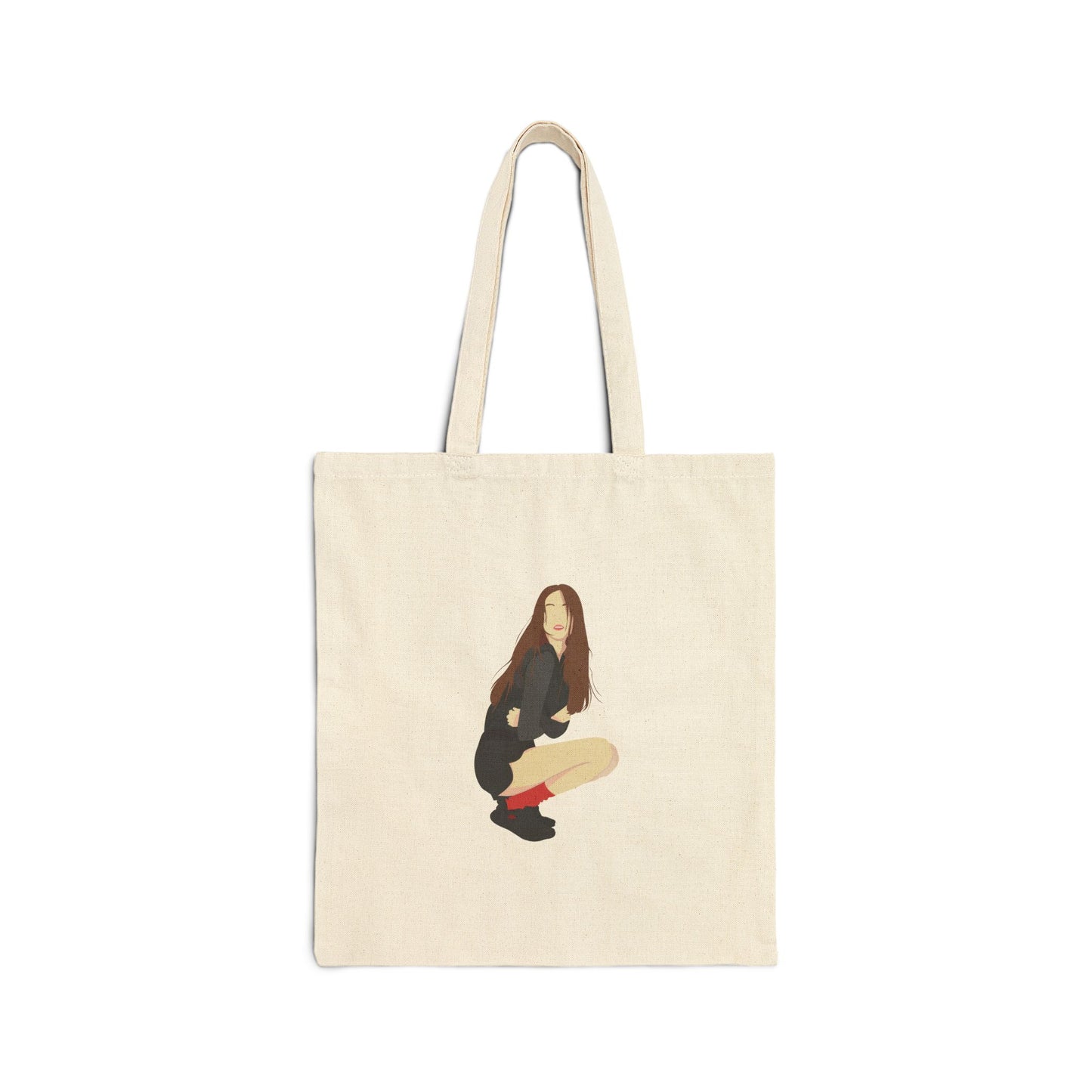 Artistic Girl Posing | Cotton Canvas Tote Bag