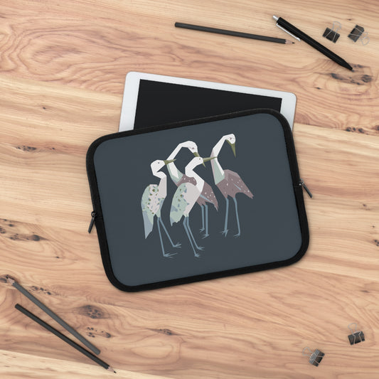Heron Hand-Drawn Art Laptop Sleeve | Artistic & Free-Spirited Protective Case