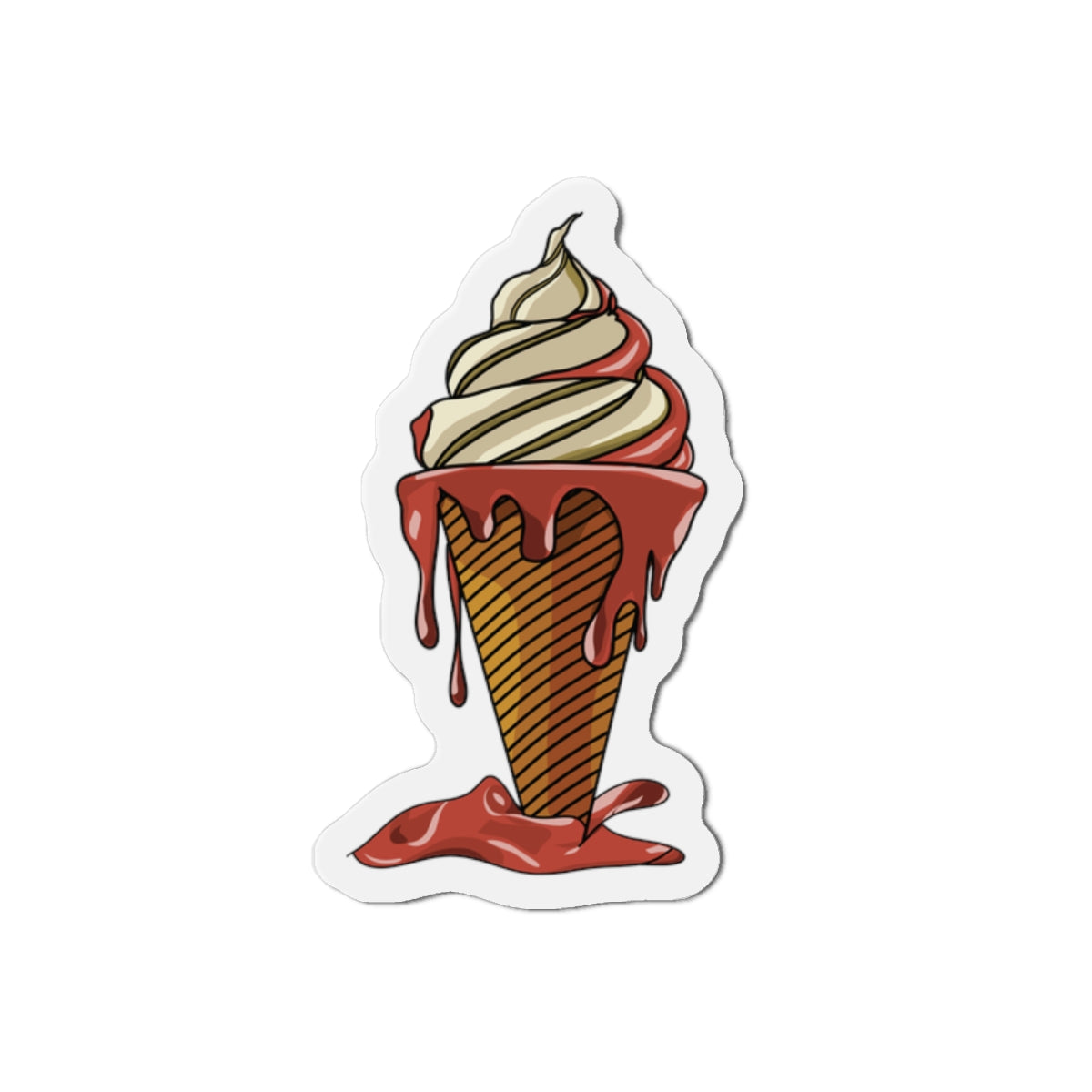 Die-Cut Magnet | Melting Ice Cream