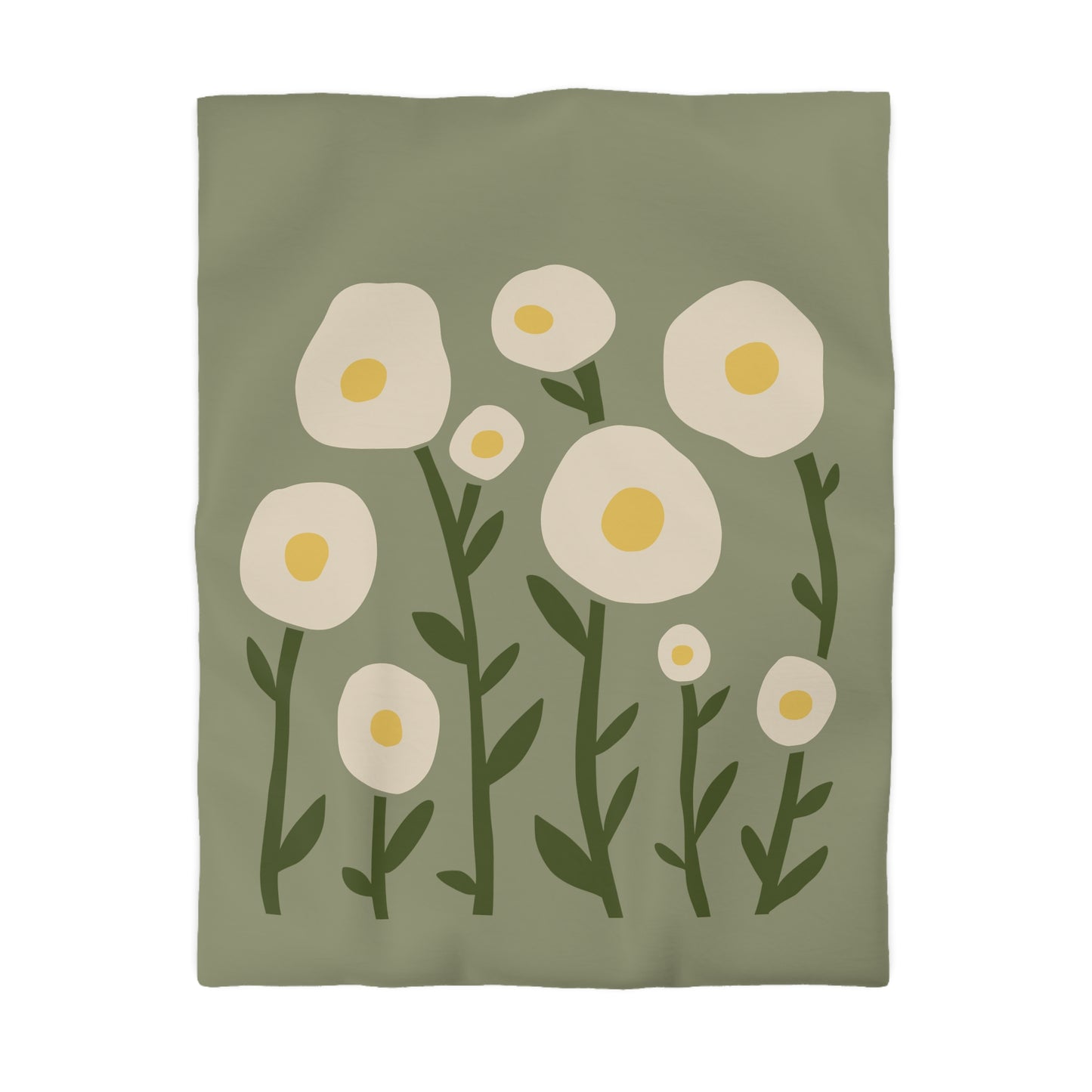 "Sunny Egg Bloom" Microfiber Duvet Cover | Cute & Minimalist Bedroom Vibes