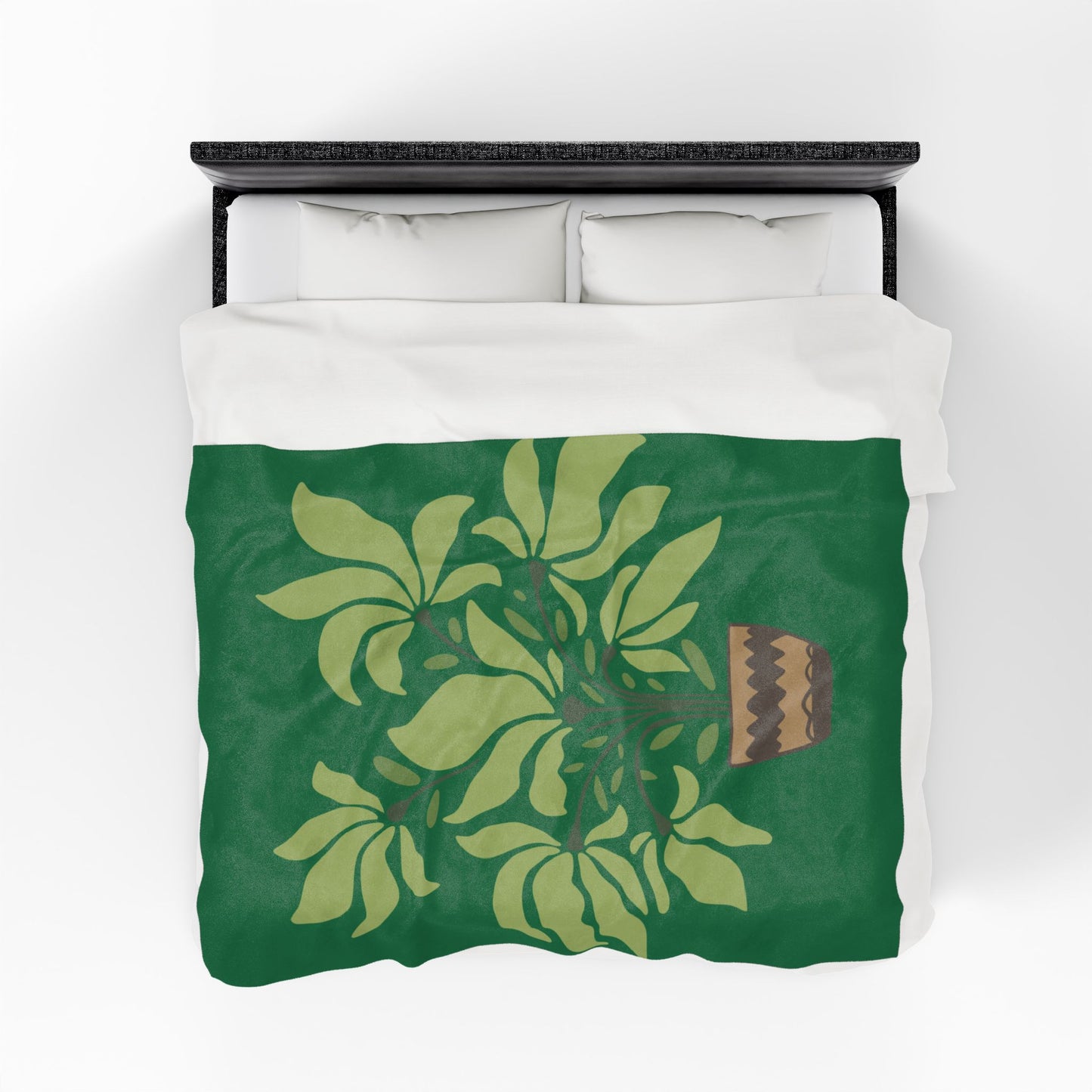 Velveteen Plush Blanket | A Quiet Green Corner