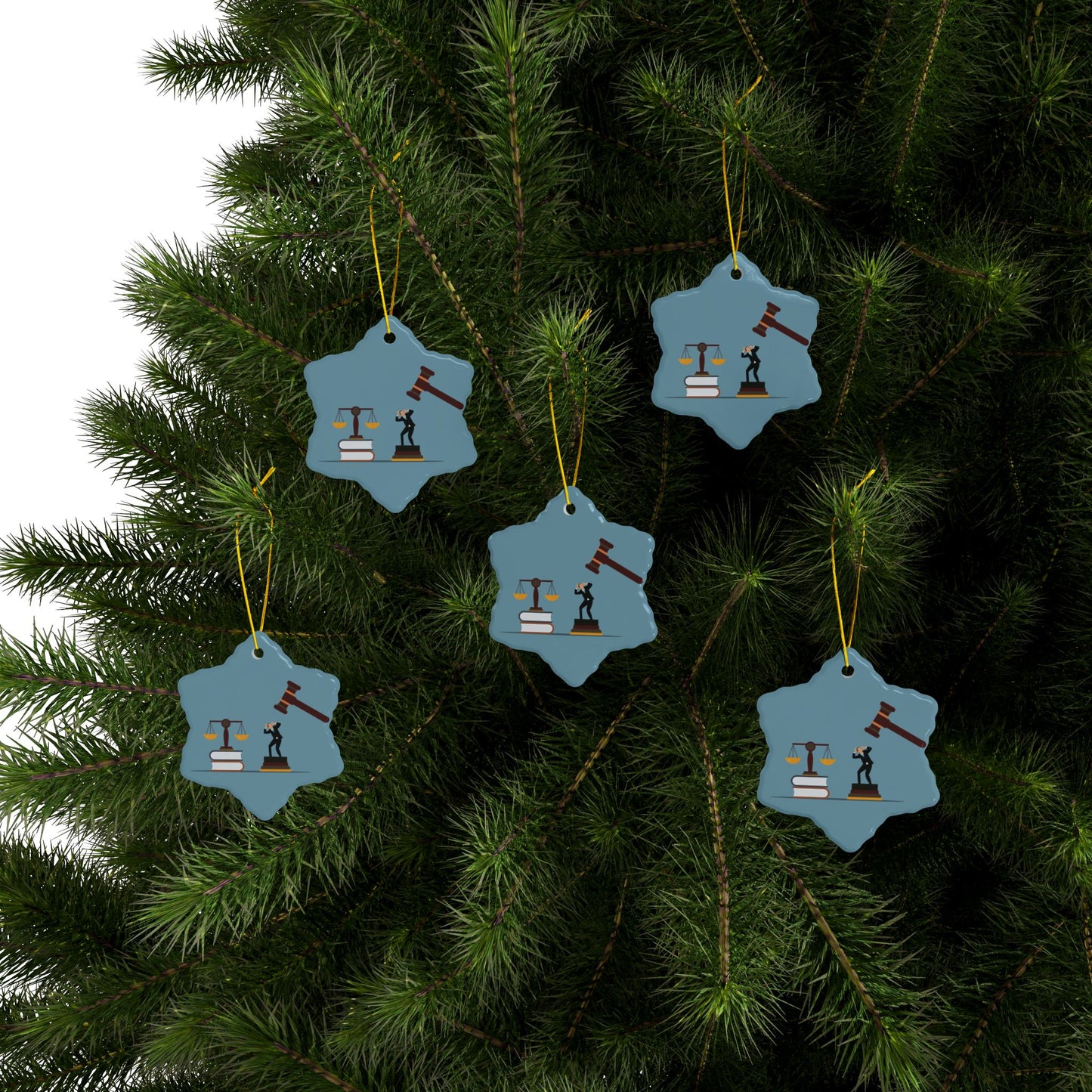 “Judgment & Justice” Double-Sided Ceramic Ornament | A Symbol of Awakening