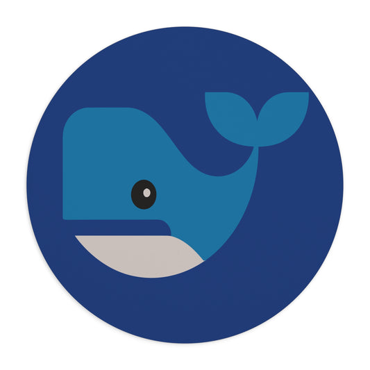 “Ocean Breath” Mouse Pad | Humpback Whale Minimalist Art