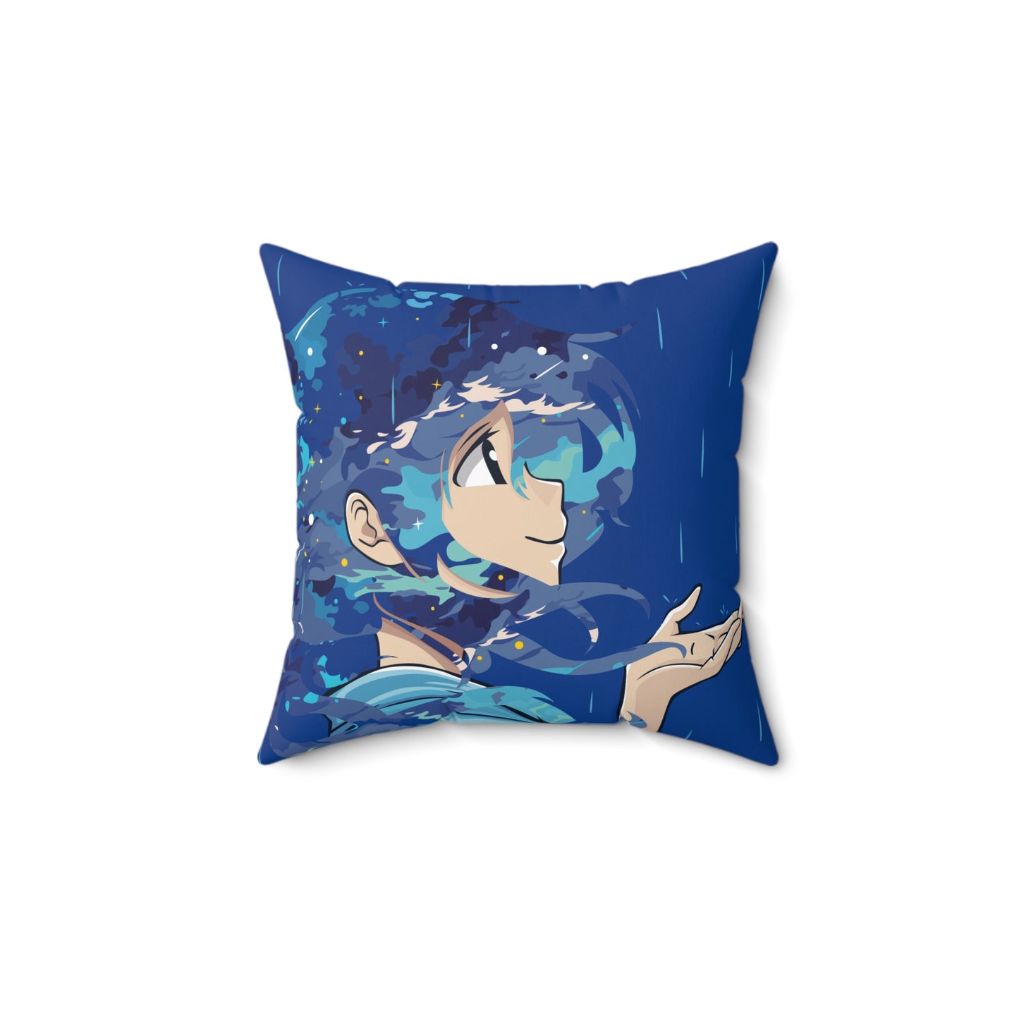 Art Throw Pillow – Girl in the Rain