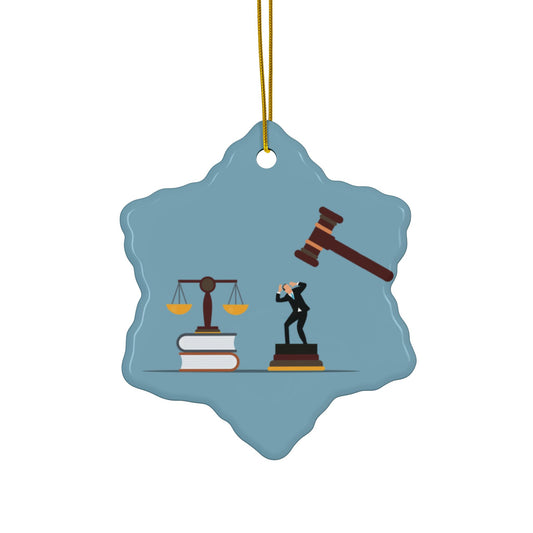 “Judgment & Justice” Double-Sided Ceramic Ornament | A Symbol of Awakening