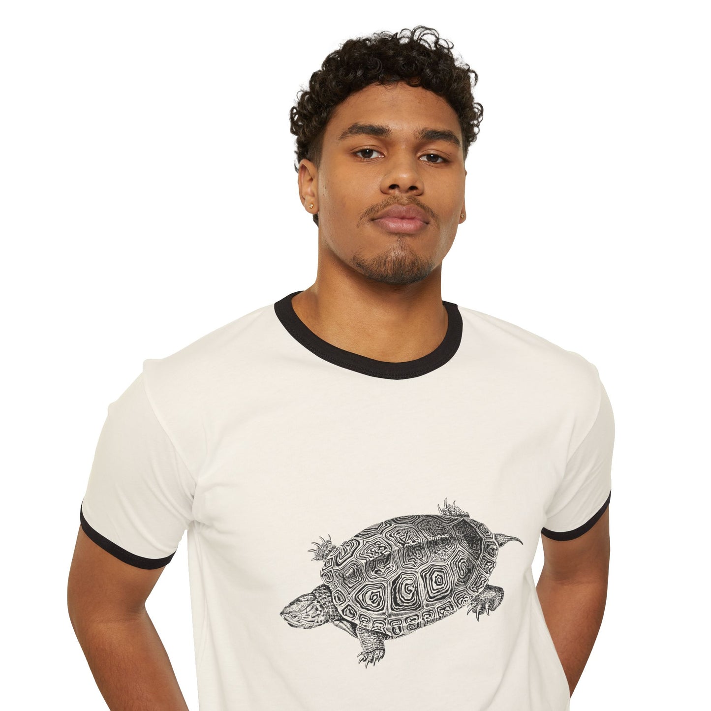 Ringer T-Shirt | Ocean Vibes | Say Hello to the Sea Turtle