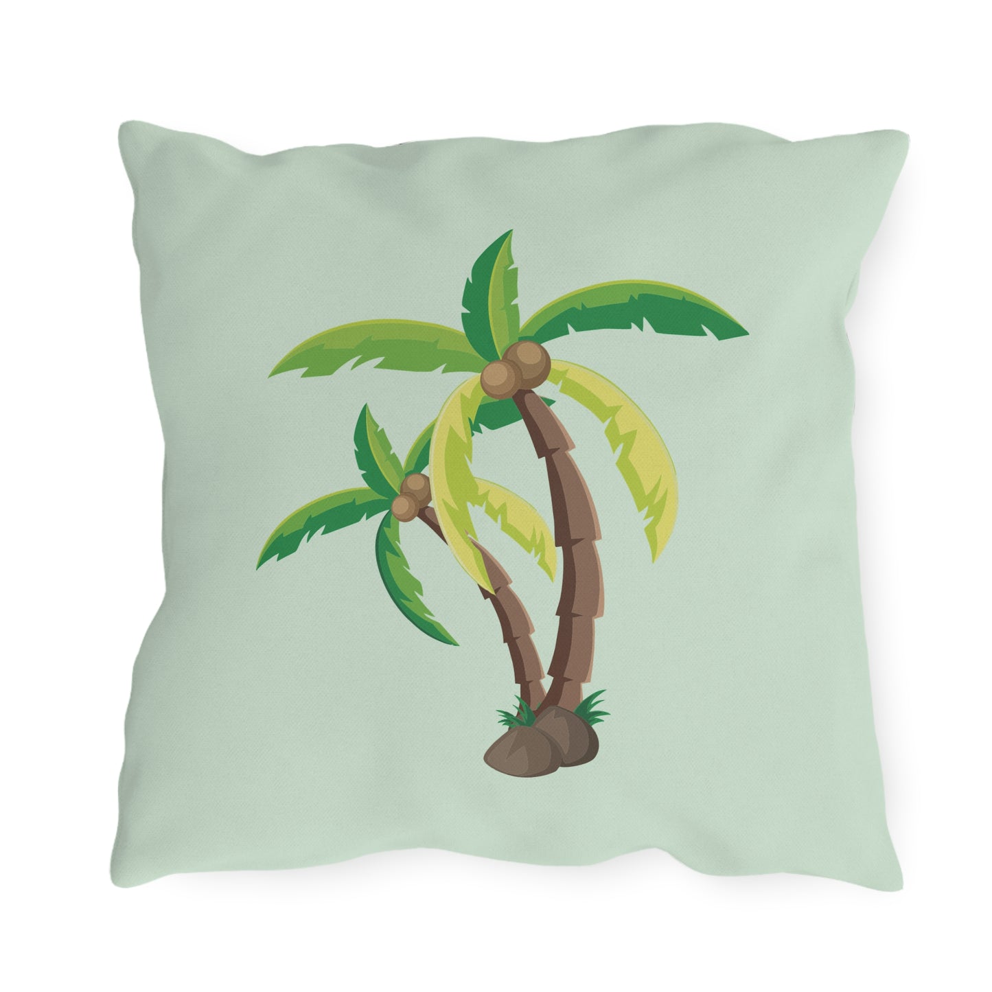 Palm Tree Outdoor Pillow | Tropical Island Vibe Decor