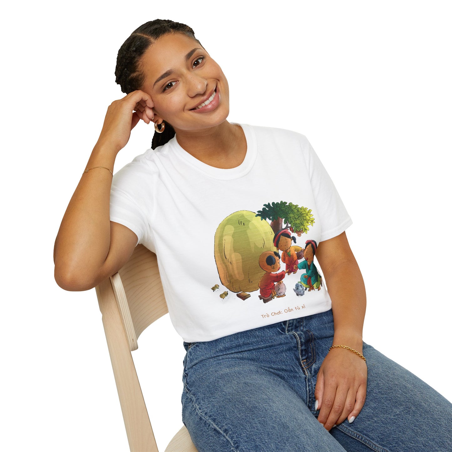 Unisex Softstyle Tee | "Rock Paper Scissors" | Vietnamese Folk Game Edition