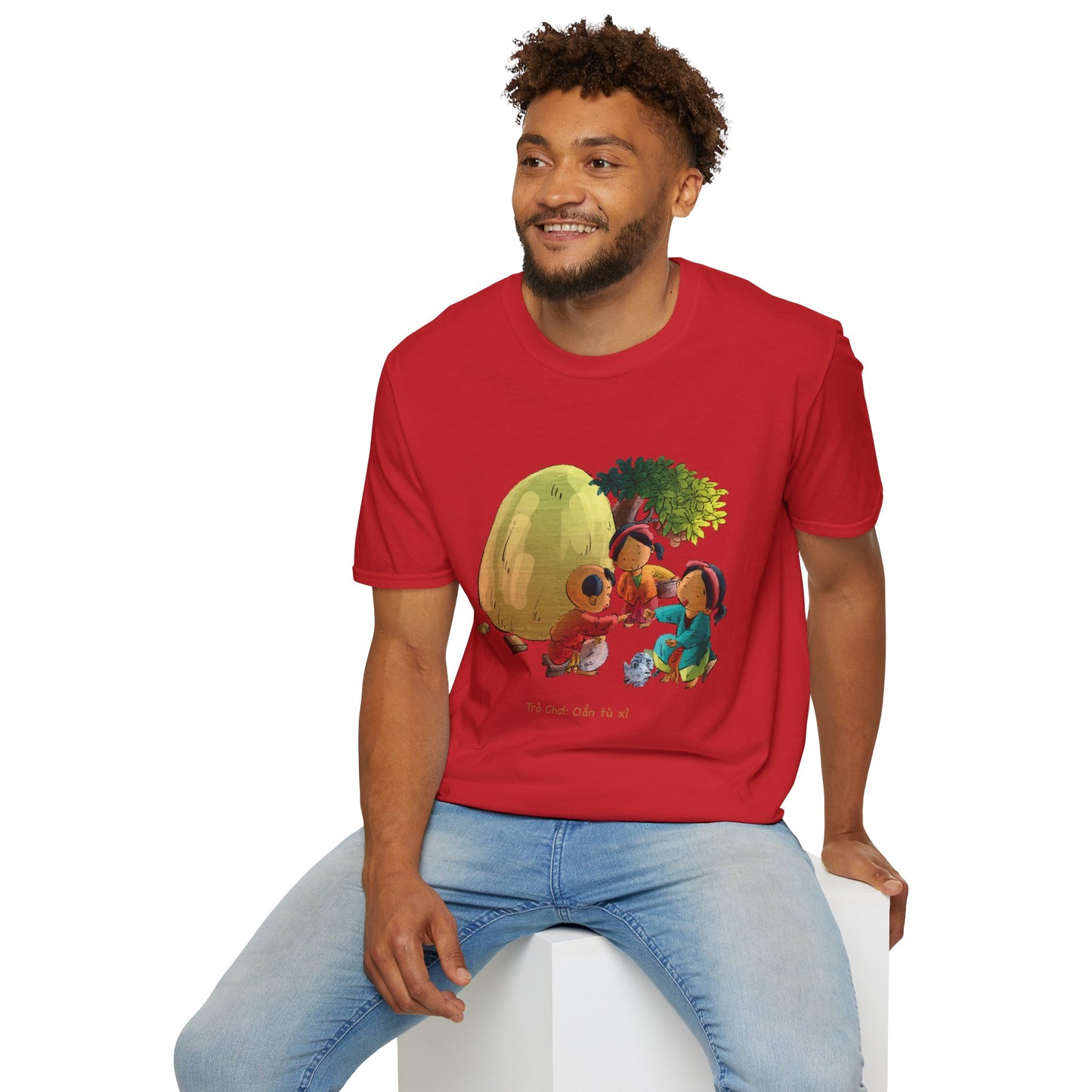 Unisex Softstyle Tee | "Rock Paper Scissors" | Vietnamese Folk Game Edition