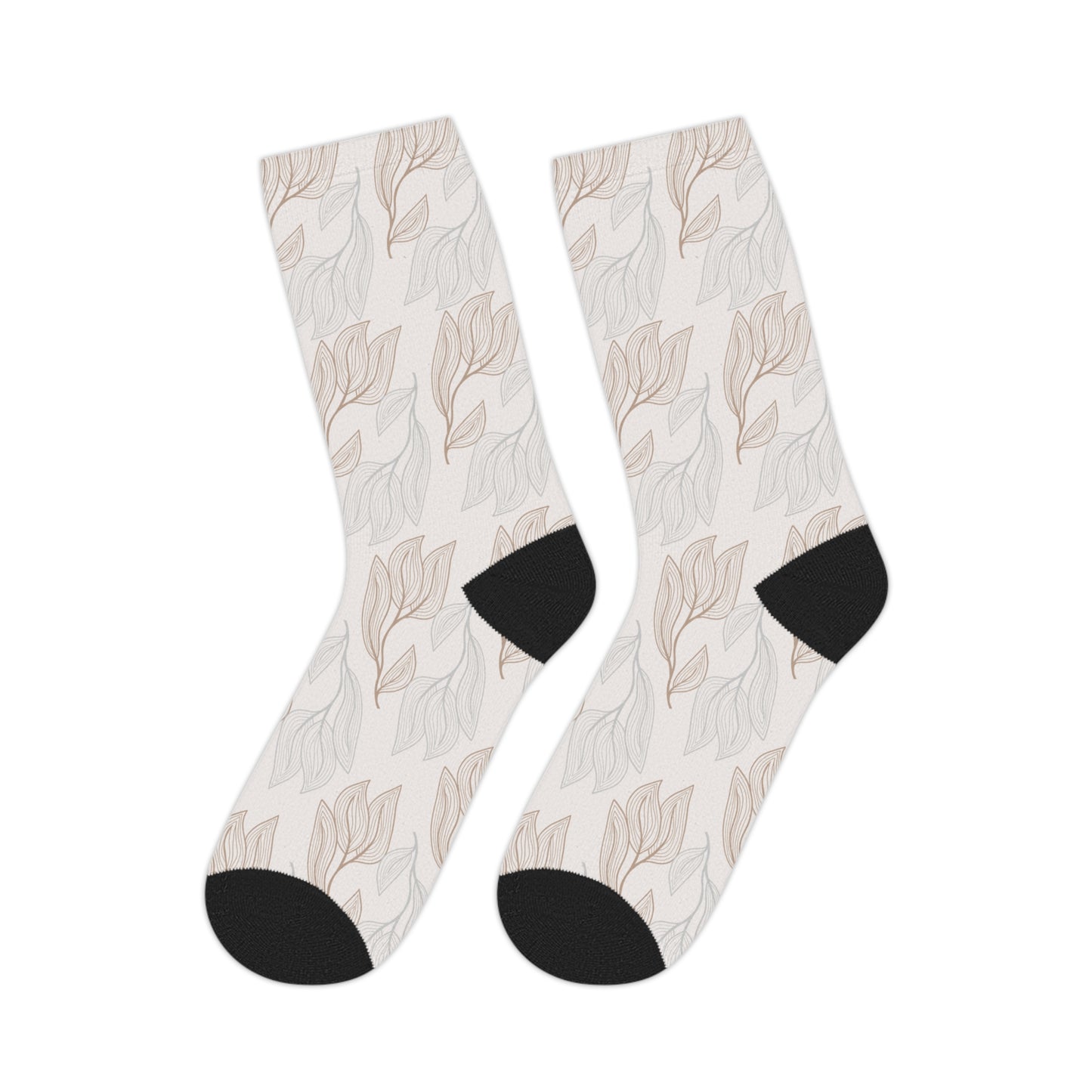 Natural Form Mid Socks | Abstract Nature Leaf Design