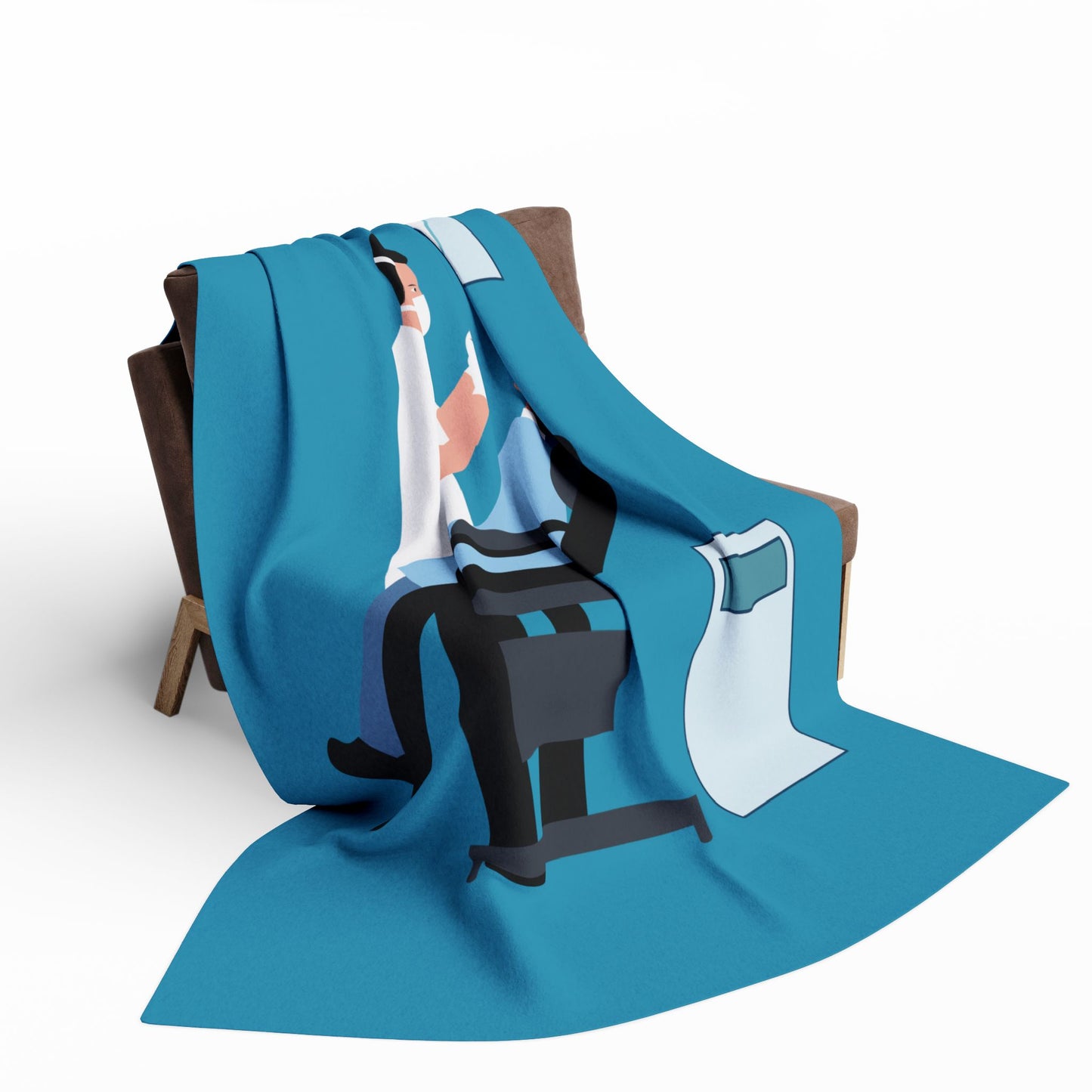 “Smiles & Comfort” Arctic Fleece Blanket | Dentist-Inspired Design