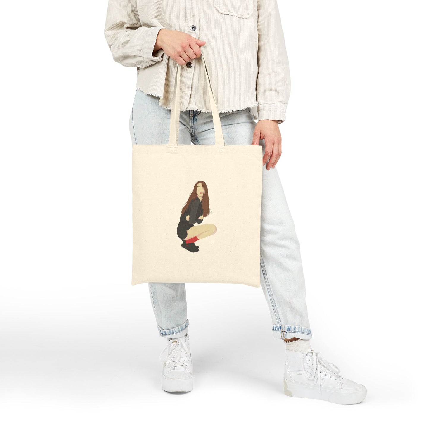 Artistic Girl Posing | Cotton Canvas Tote Bag