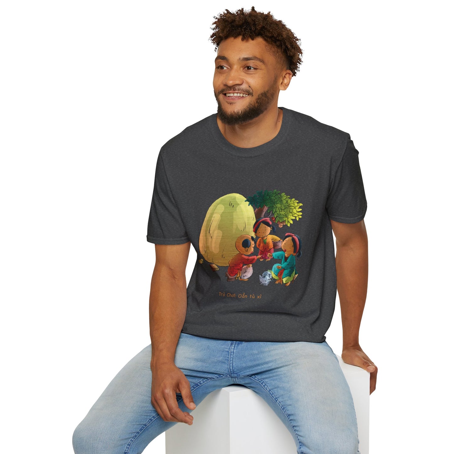 Unisex Softstyle Tee | "Rock Paper Scissors" | Vietnamese Folk Game Edition