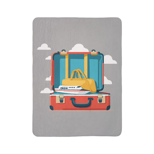 Fleece Sherpa Blanket | The Travel Suitcase
