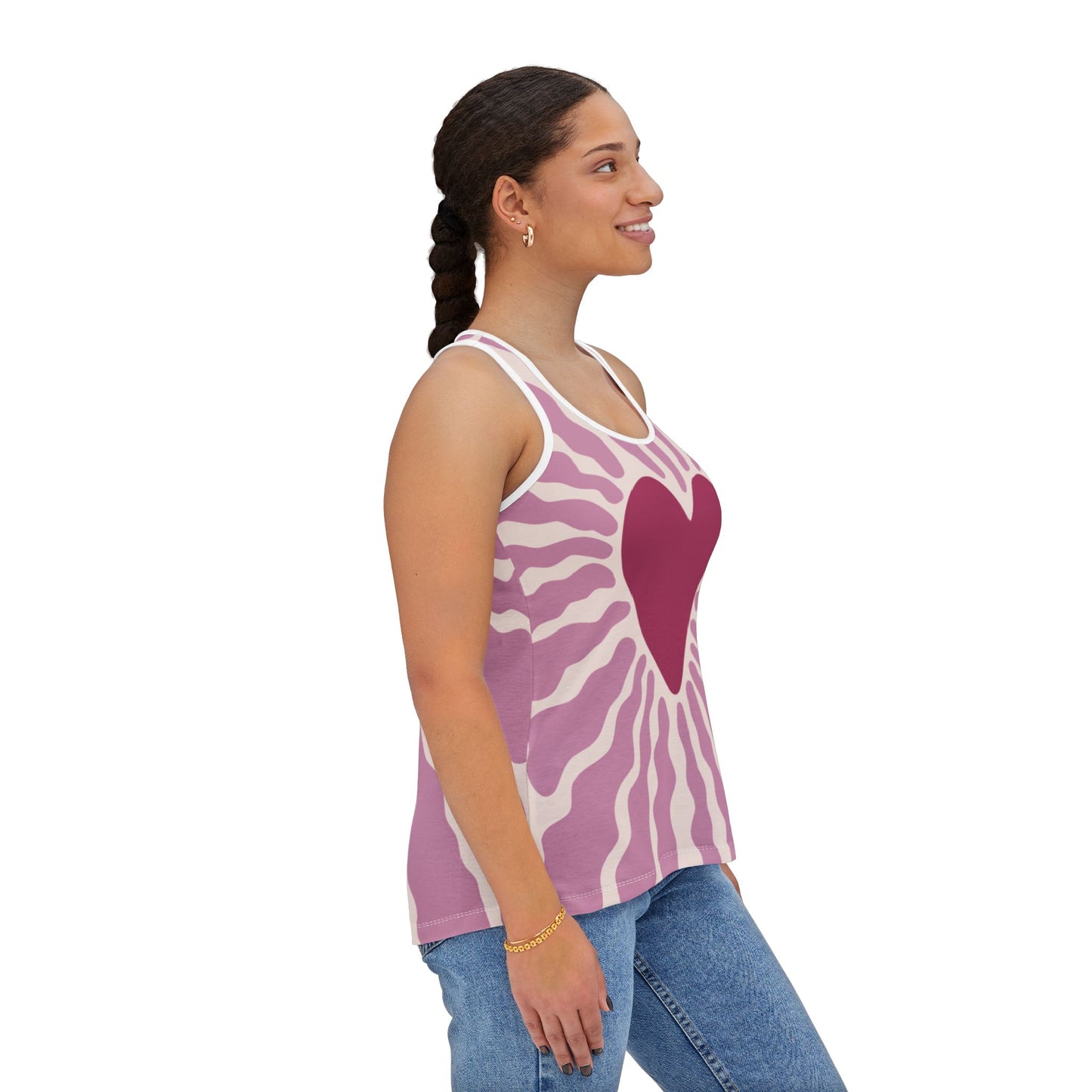 “Floral Heart” Women’s Tank Top | Soft, Sweet, Stylish