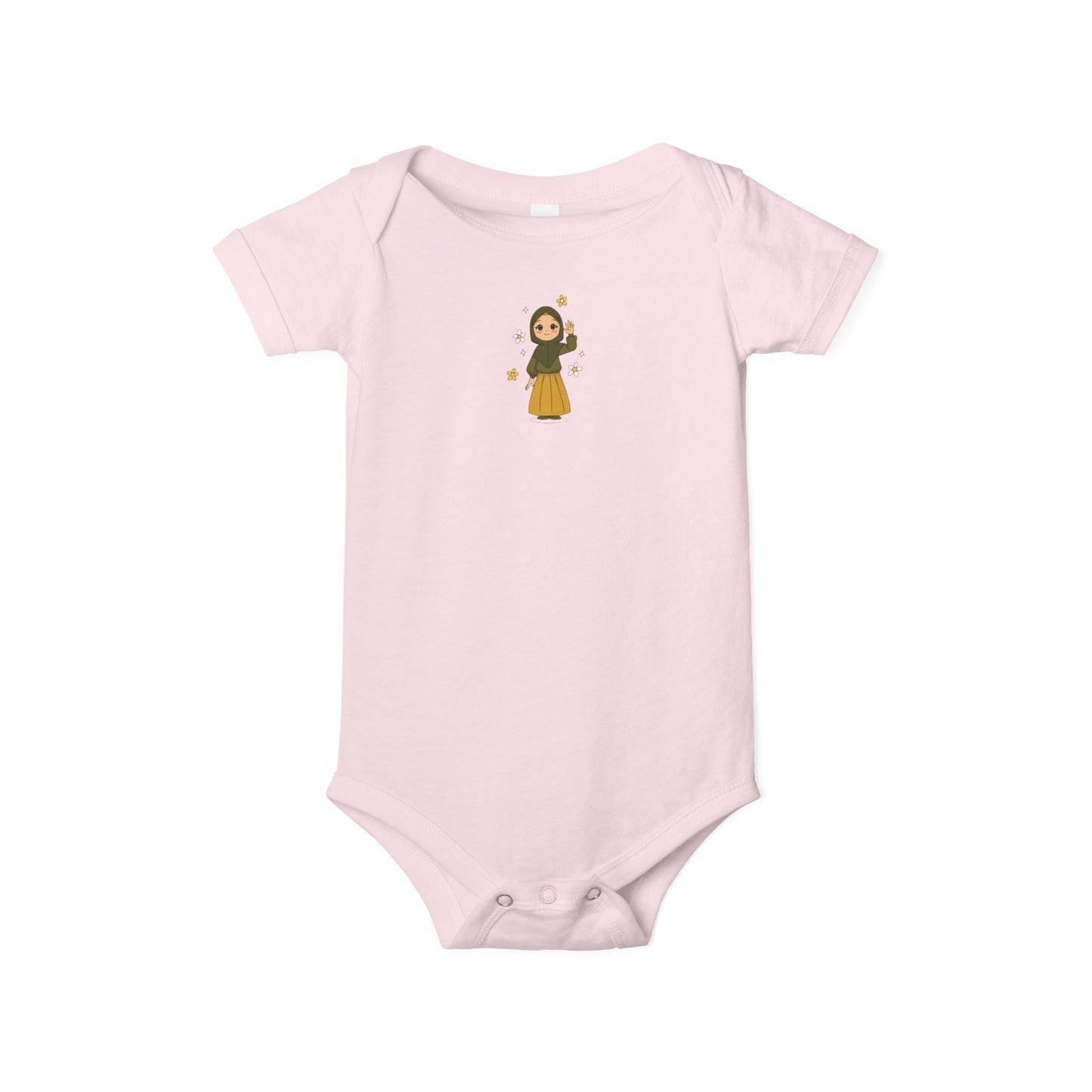 Baby Bodysuit | Adorable Muslim Baby Headscarf Design