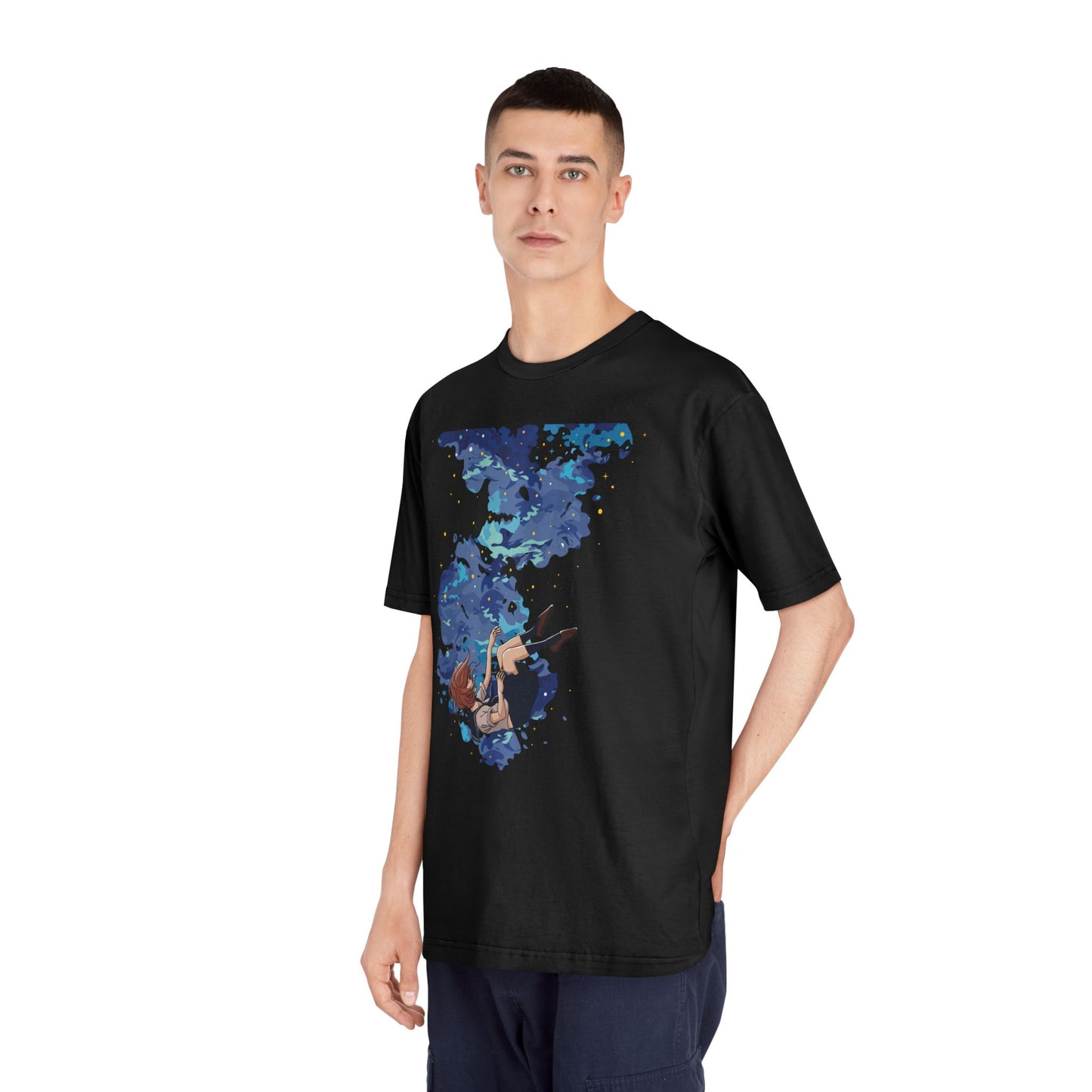 Premium Unisex Classic Crewneck T-Shirt | Girl Falling into Water