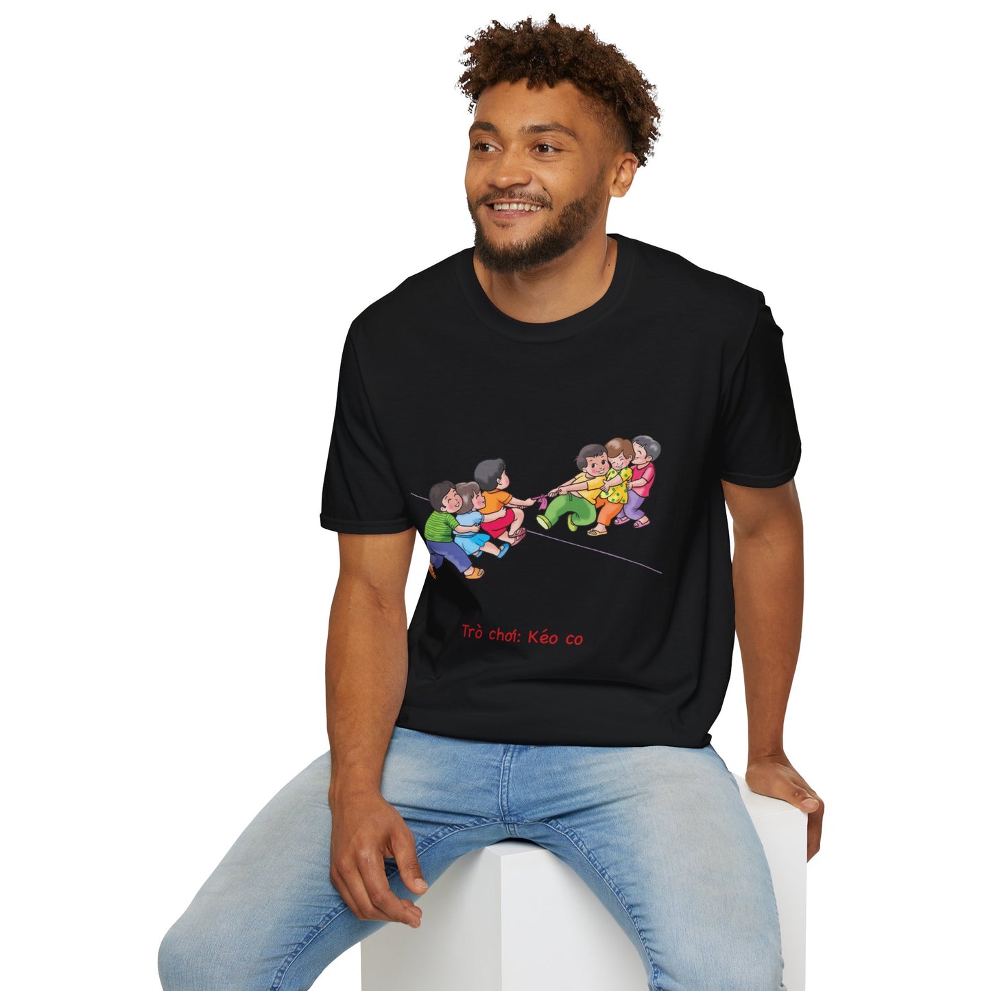 Unisex Softstyle Tee – "Keo Co" | Traditional Vietnamese Tug of War Game