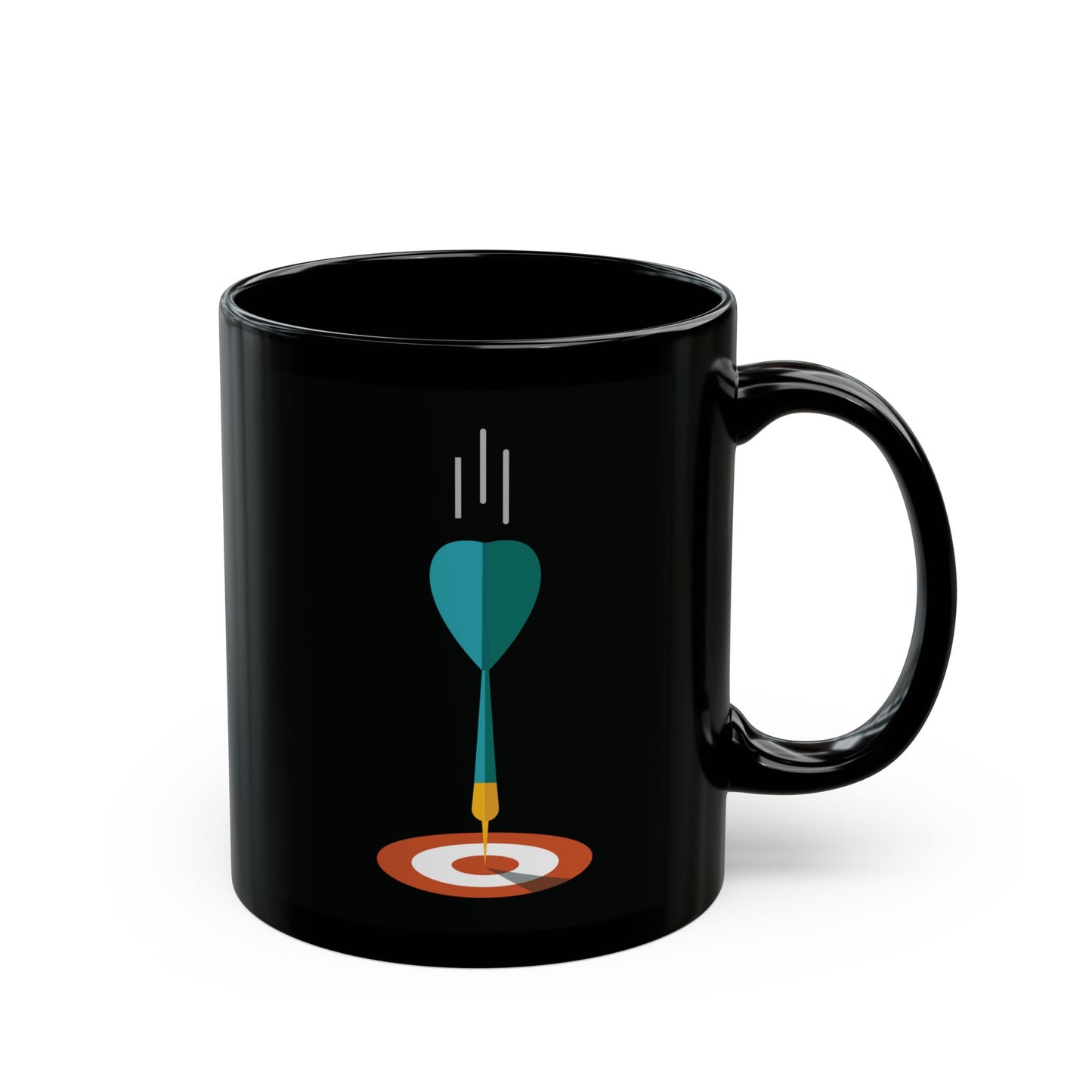 Aim High | Black Mug With Business Target Design | Your Daily Motivation Brew
