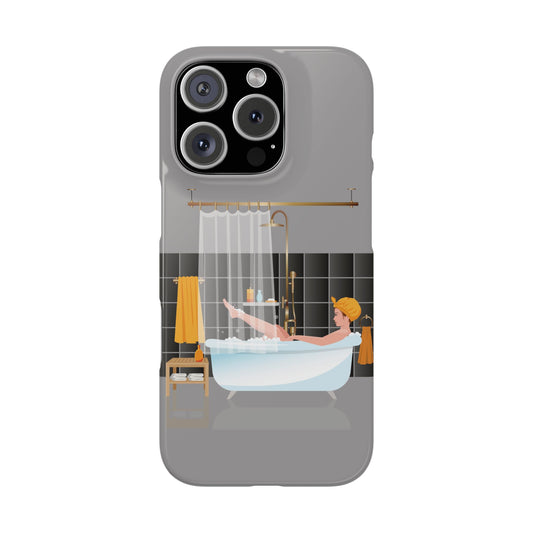 Slim Phone Case | Girl in Bathtub | Elegant & Artistic
