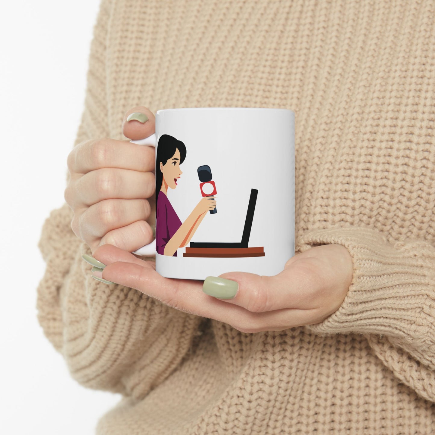 The Girl & Her Morning Coffee | Bold Character Mug | Start Your Day With Style