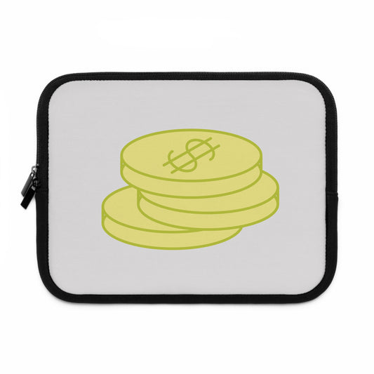 Money Power Coin | Financial Symbol & Lucky Laptop Sleeve