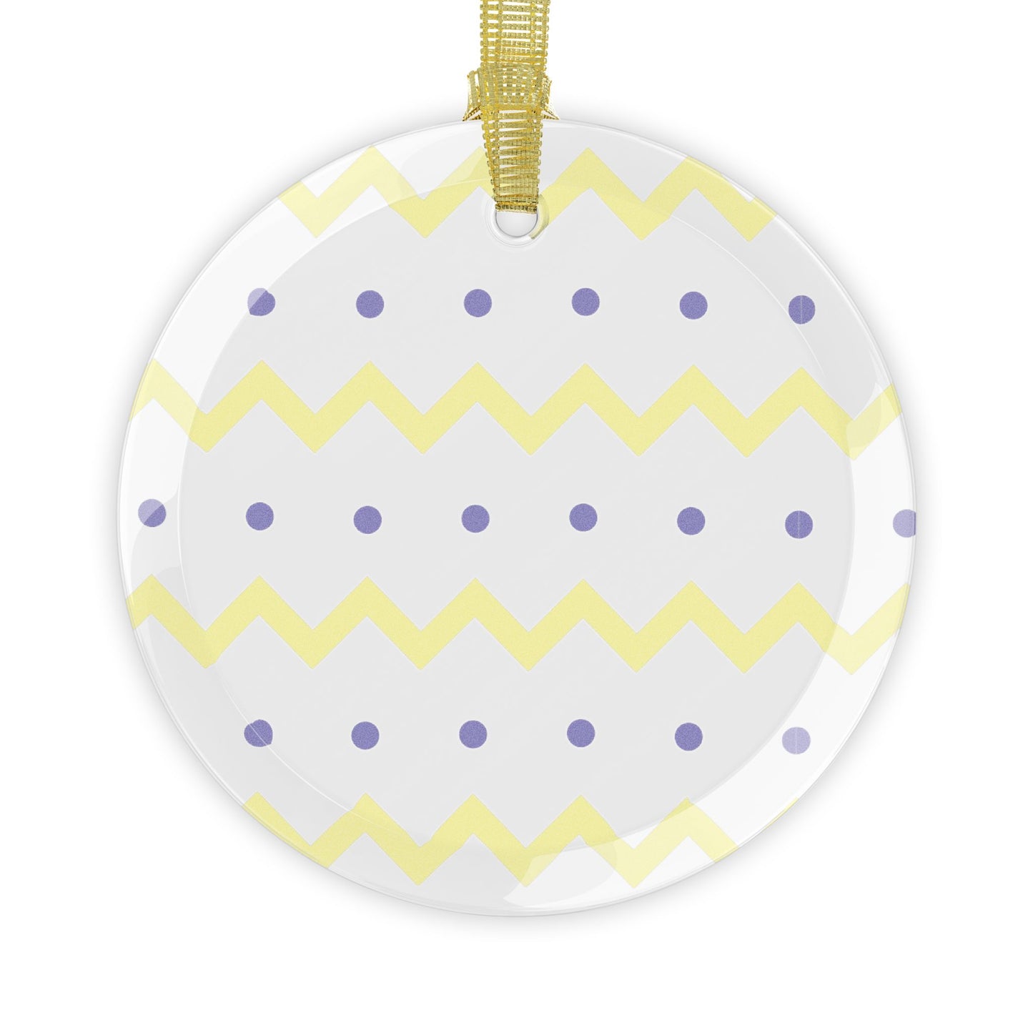 Minimalist Chevron Glass Ornament | Rhythm in Simplicity