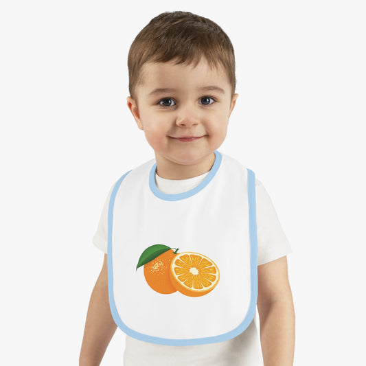 “Half Orange” Baby Bib | Freshness in Every Bite