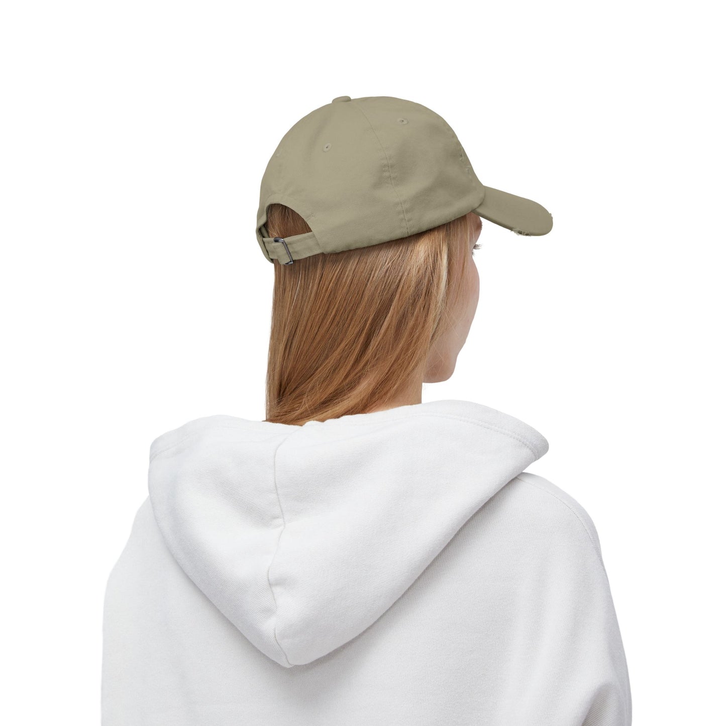 Artistic Vibe | Vintage Distressed Cap with Girl Portrait Sketch