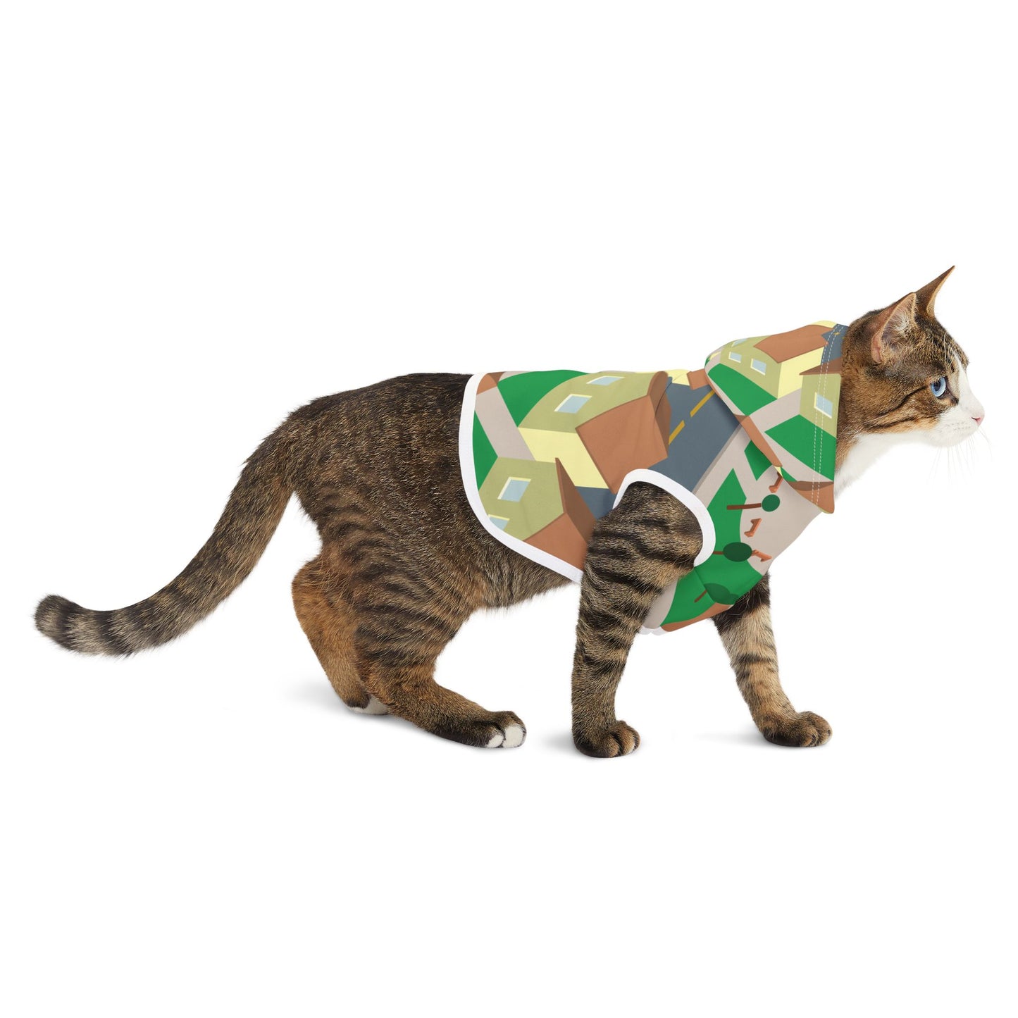 “Little Cityscape” Pet Hoodie | Urban Streetwear for Stylish Pets