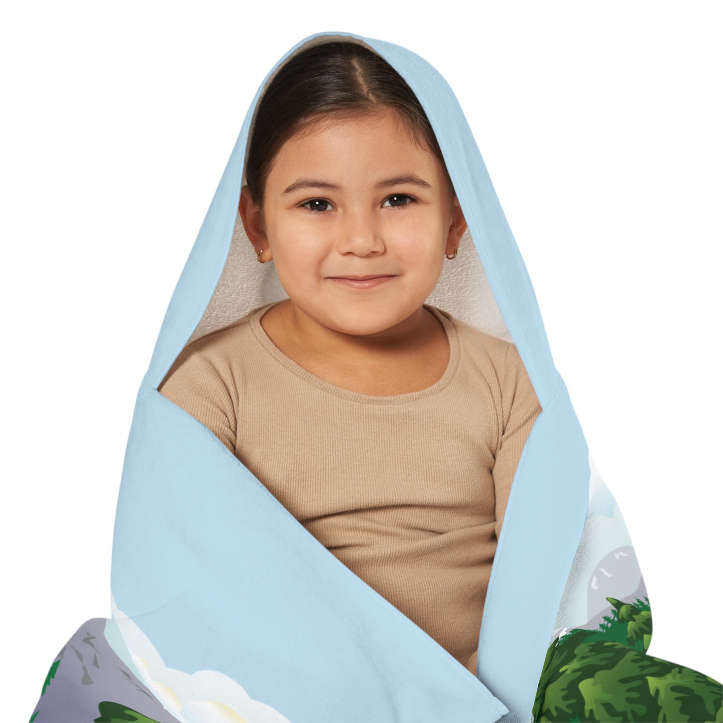 Kids Hooded Towel | Cozy Cabin in the Forest | Holiday Magic for Little Ones