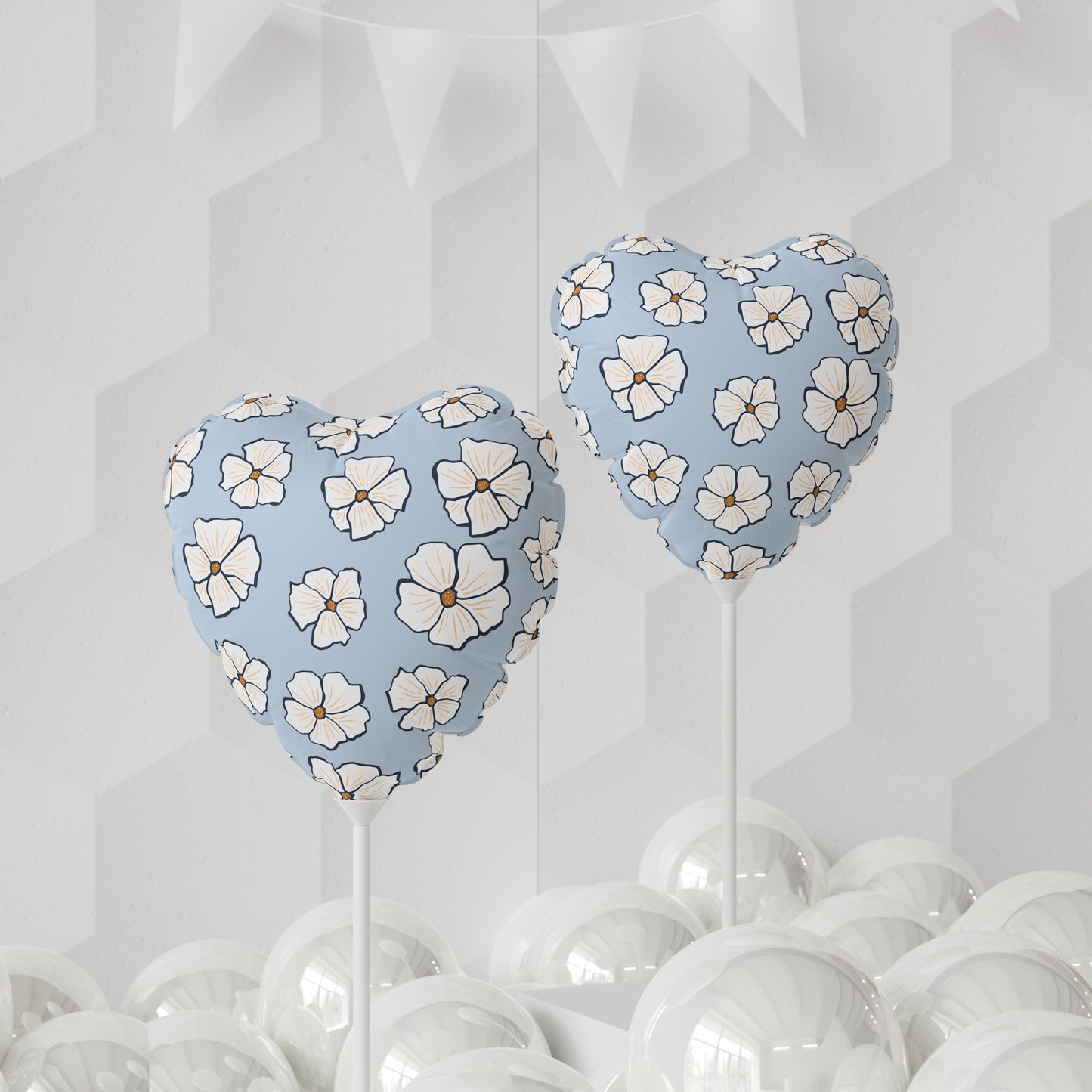 BloomJoy | Floral Printed Round & Heart Balloons