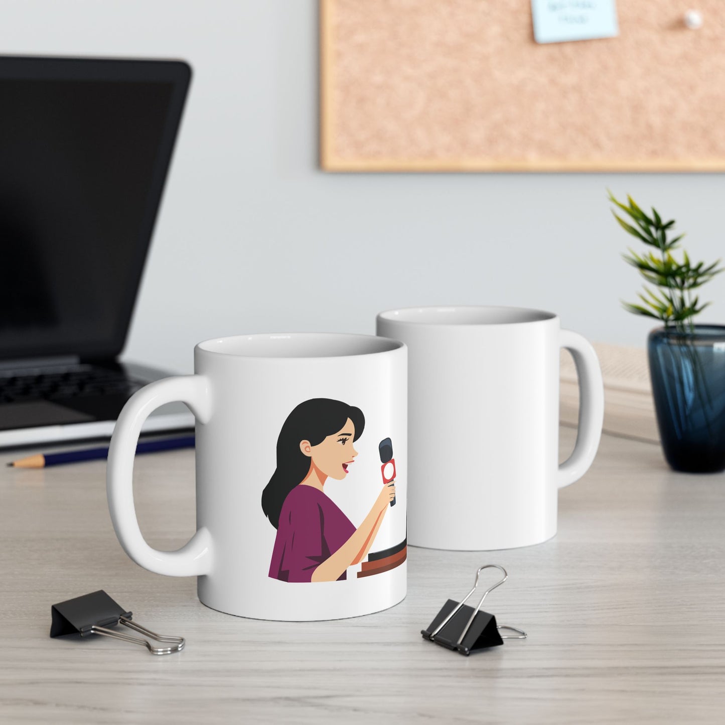 The Girl & Her Morning Coffee | Bold Character Mug | Start Your Day With Style