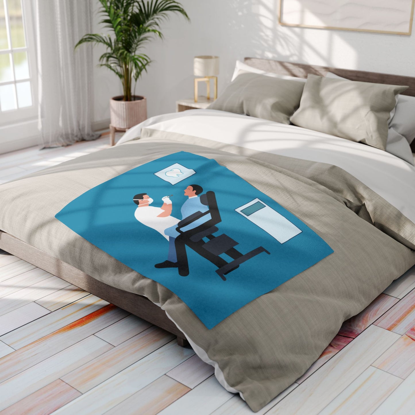 “Smiles & Comfort” Arctic Fleece Blanket | Dentist-Inspired Design