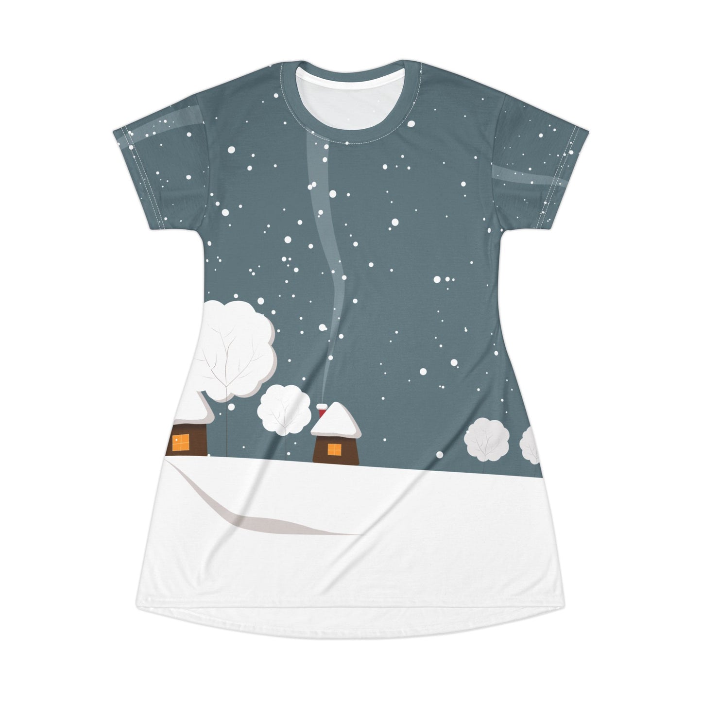 T-Shirt Dress | Snowy Winter Landscape