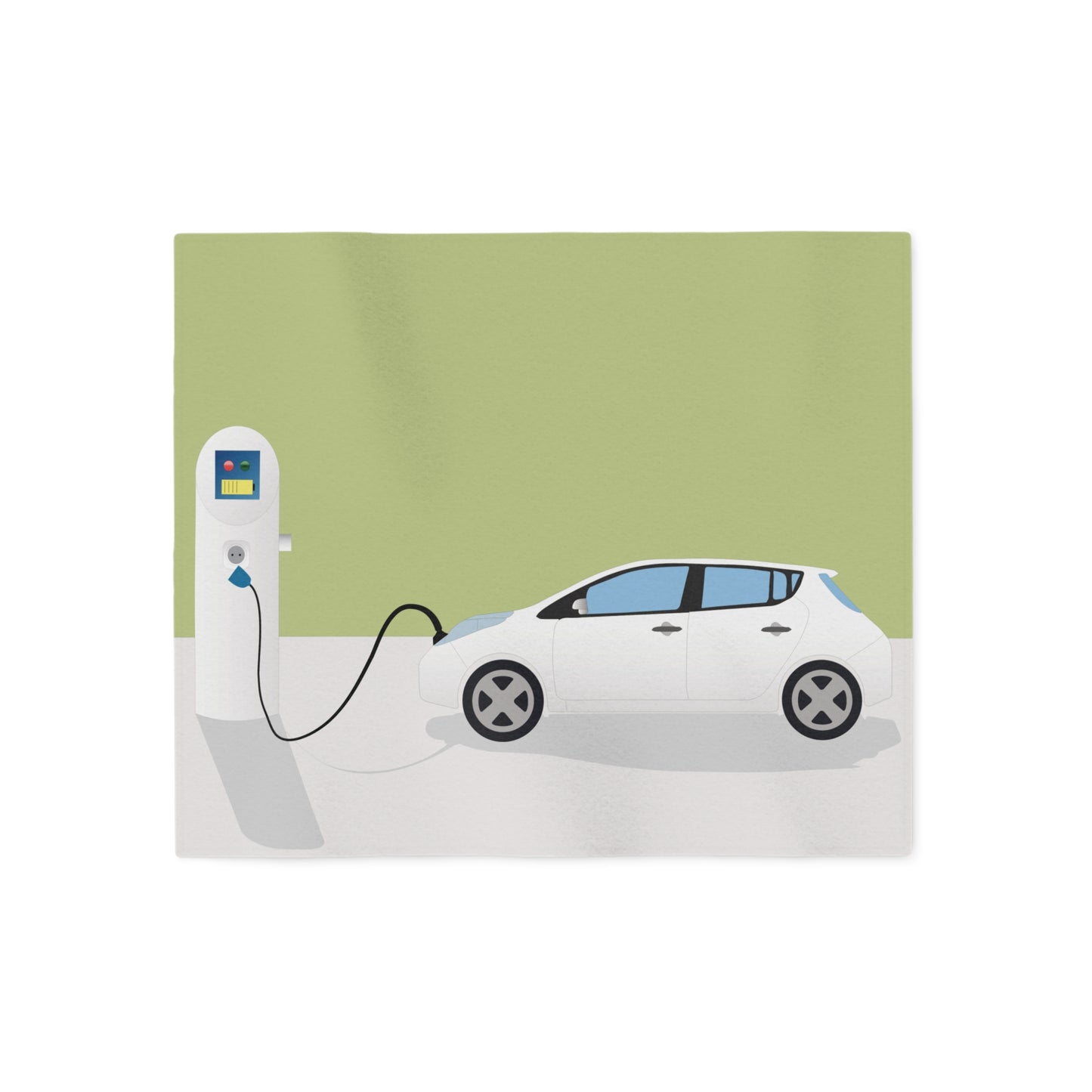 Charge & Chill | Minimalist Electric Charging Station Sweatshirt Blanket