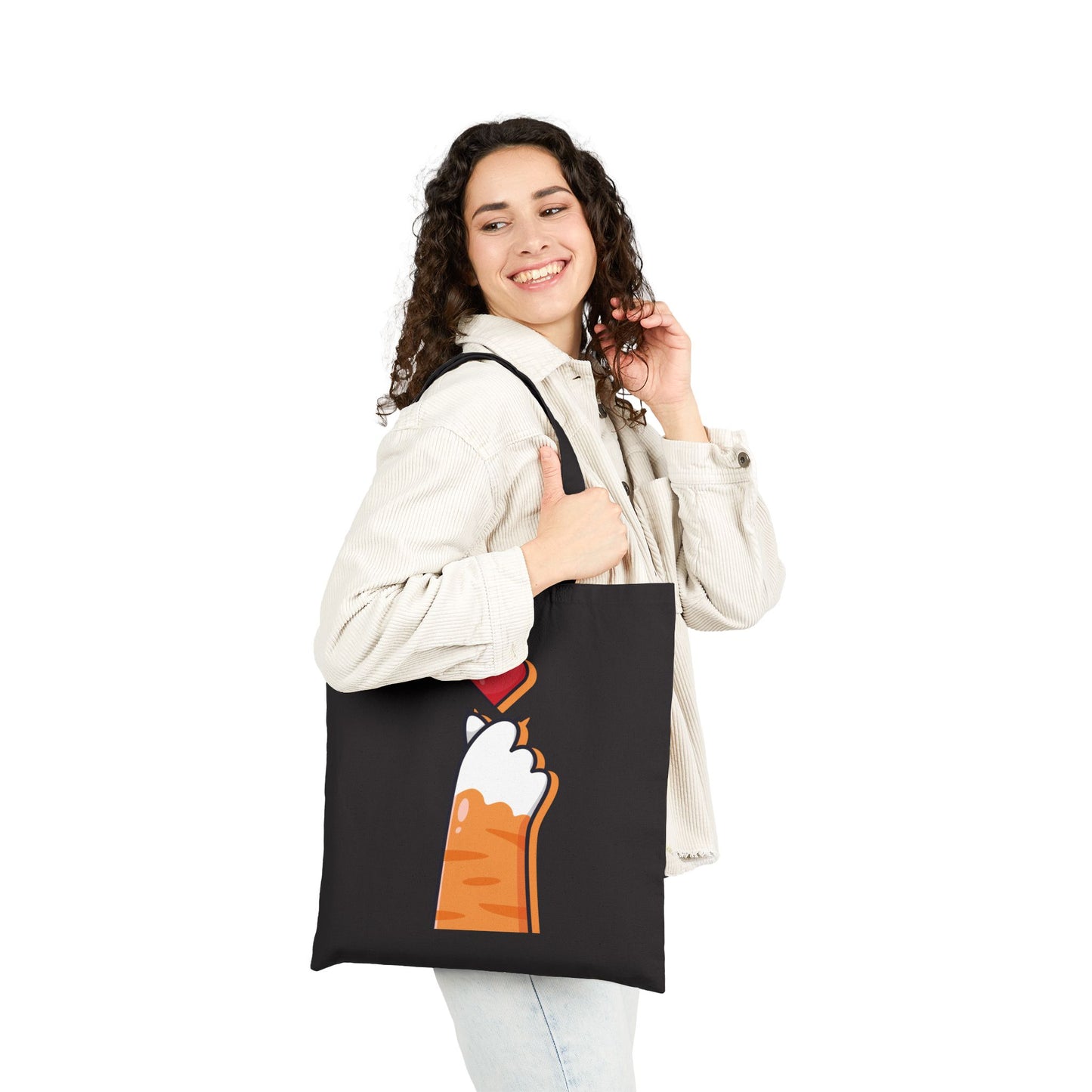 Cotton Canvas Tote Bag | Cat Paw of Love