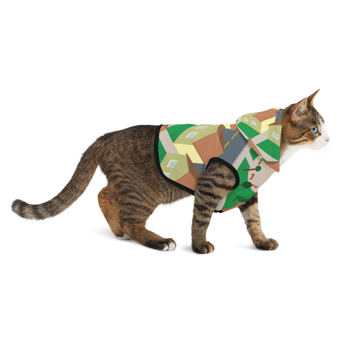 “Little Cityscape” Pet Hoodie | Urban Streetwear for Stylish Pets