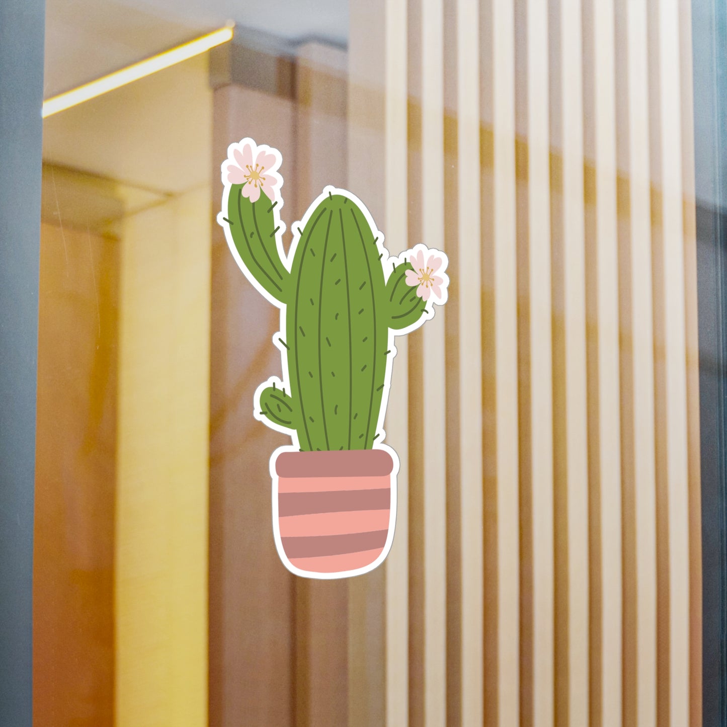 Cartoon Cactus Vinyl Sticker | Fun & Fresh for Everyday Vibes
