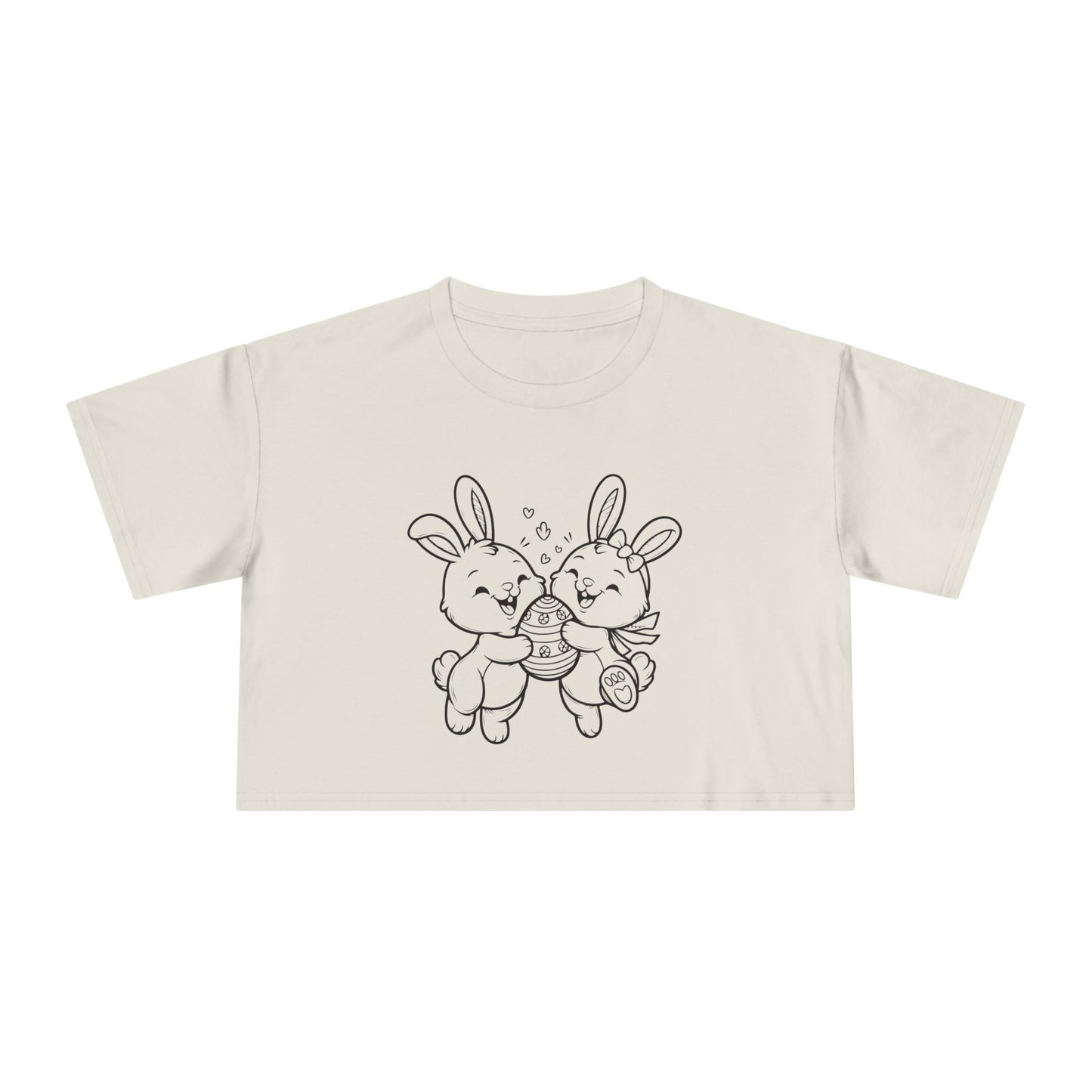Women's Crop Tee | The Happy Bunnies & Egg