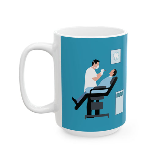 “Tooth & Smile” Ceramic Mug | Minimalist Fun for Dental Lovers